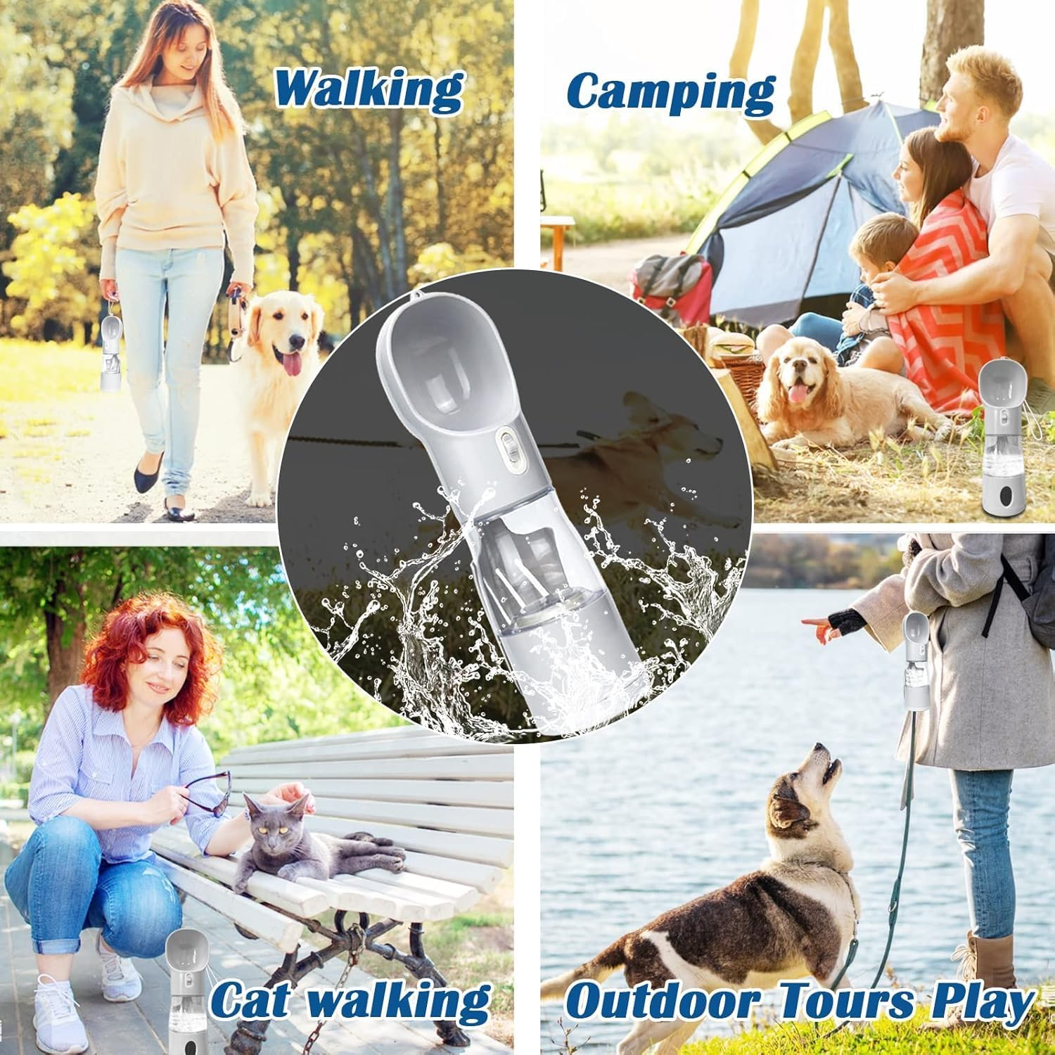 4 in 1 Water Container, Dry Food, Dog Waste Bag Container and Dog Poop Tool image number 1