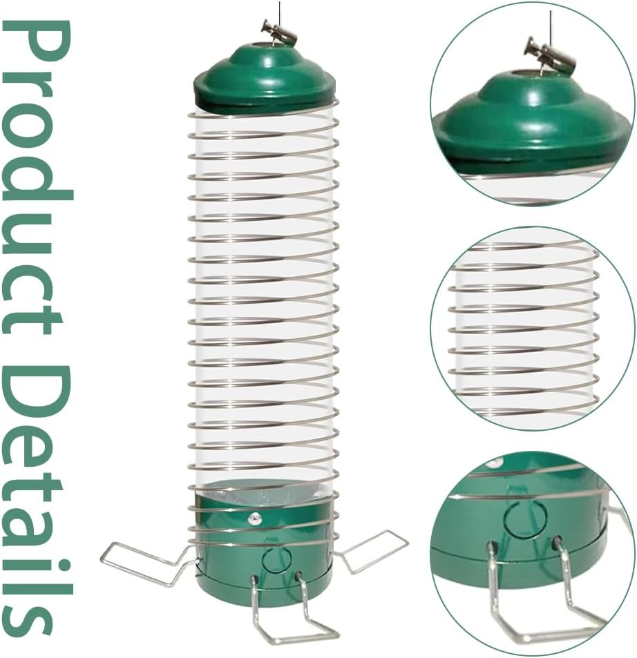 Wild Bird Feeder,Humming Bird Feeders,Birds Food Container,Garden Decoration,For outside Hanging,For Garden Yard Balcony outside Decoration,Easy to Use image number 3
