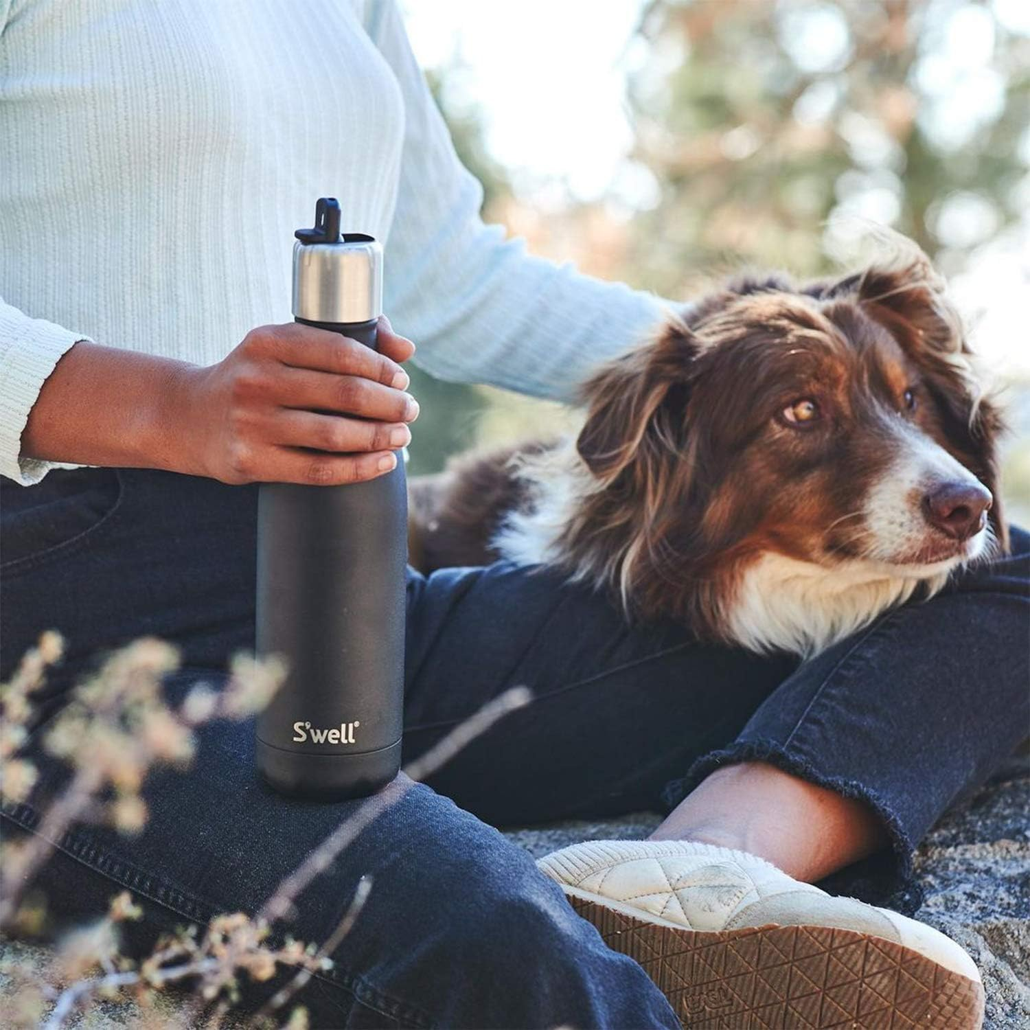 S'Well Flip Straw Cap, Fits 17Oz Original Bottle, 18/8 Stainless Steel Lid with Straw, Flip Open for Easy Sipping on the Go, BPA Free, image number 3