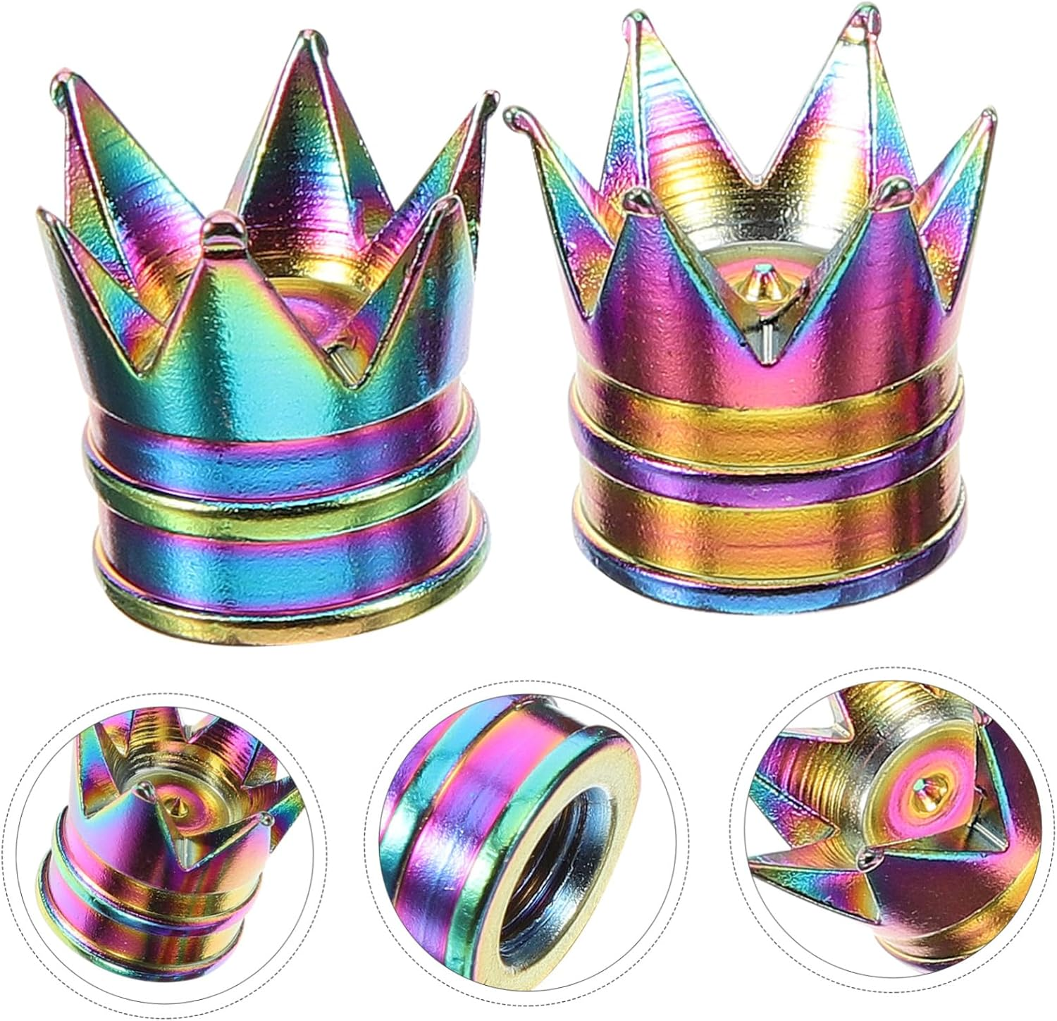 SHERCHPRY Universal Aluminum Alloy Tire Valve Caps 4Pcs, Car Wheel Stem Covers, Dustproof Caps for Cars, Motorcycles, Trucks, and Suvs, Automotive Tire Accessories