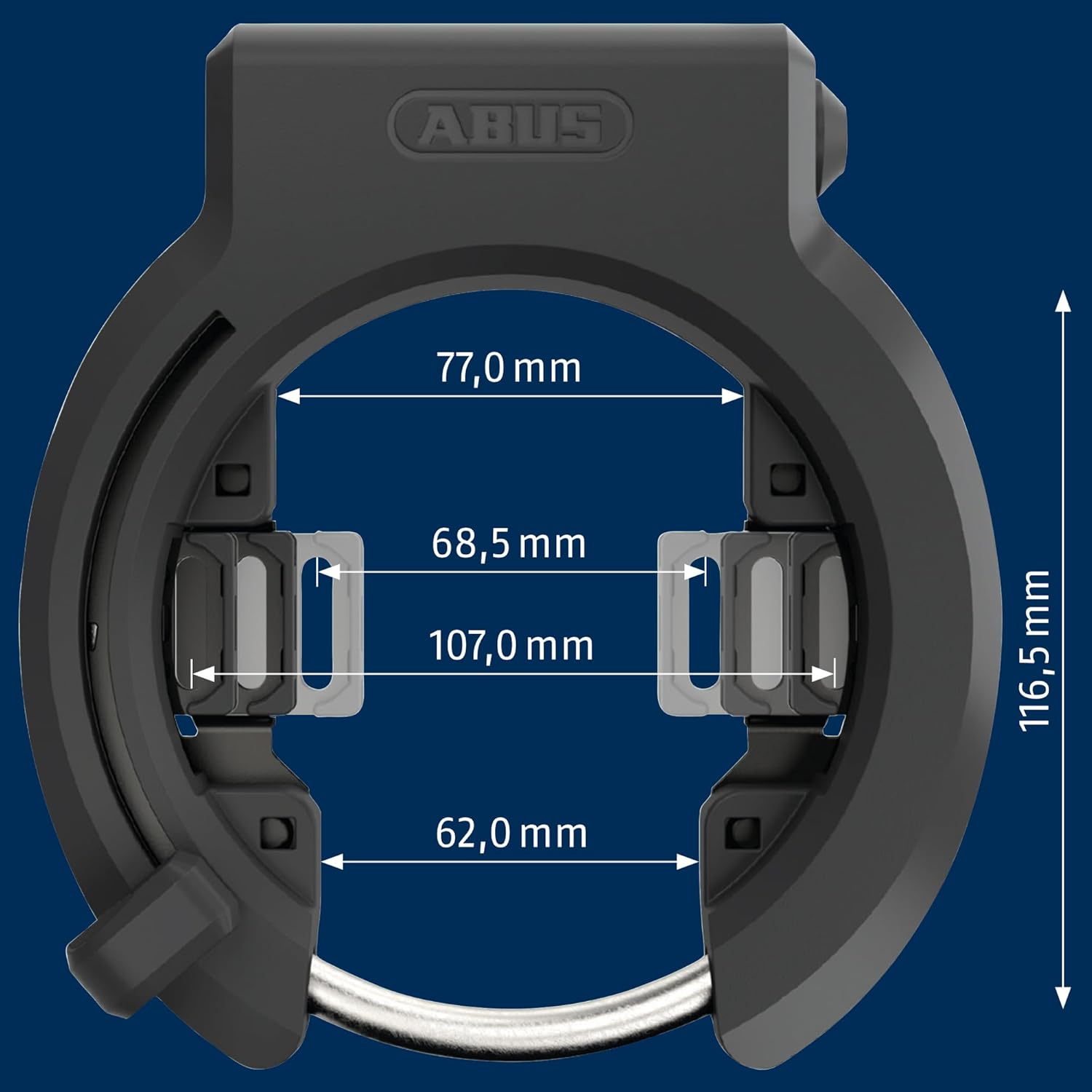 ABUS Frame Lock 6950M Xplus Granite - for All Standard Bicycle Frames - Universal Adjustable - Immobiliser for Bicycles - Variant No image number 5