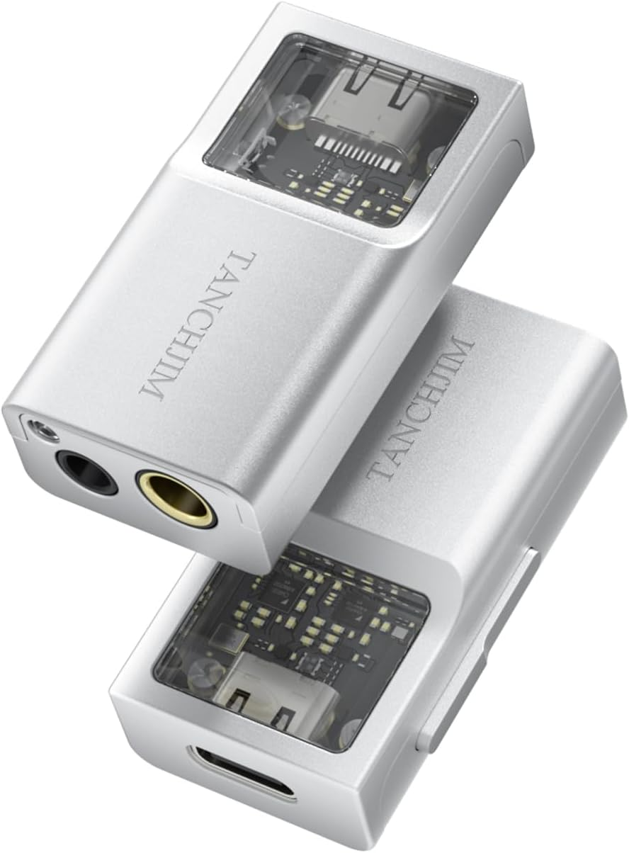 TANCHJIM Space Hifi All-In-One Small Tail Decoding Ear Amplifier Portable Decoding Ear Put 3.5Mm&4.4Mm Output Silver Color image number 3