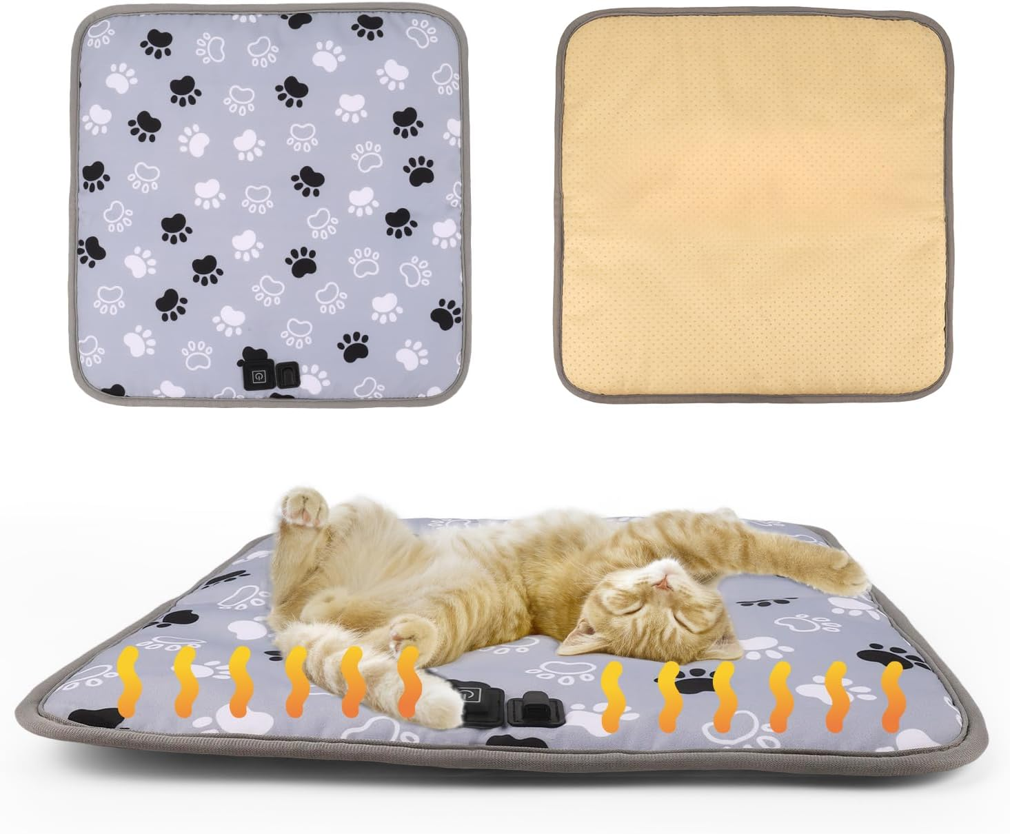 Viiotu 45X45Cm Smart Heated Pet Pad | Type-C Port, 3-Level Temperature Control, Waterproof Oxford Fabric image number 5