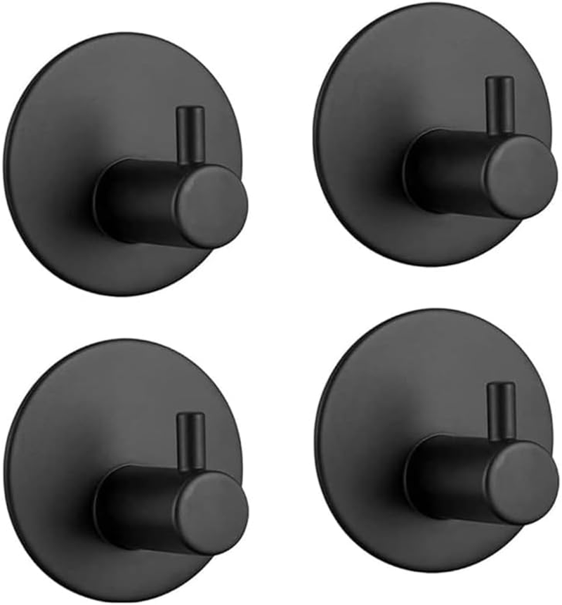 4 Pcs Adhesive Hooks Heavy Duty Wall Hooks,Stainless Steel Wall Hooks,Endurance Hook,Suitable for Bathroom, Kitchen, Home, Office