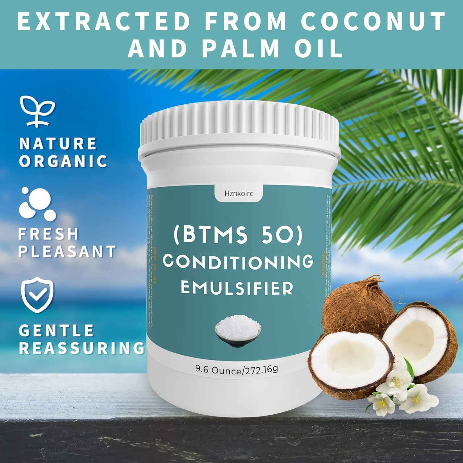 9.6 Oz BTMS 50 Conditioning Emulsifier for Making Leave-In Conditioner, Premium BTMS 50 Conditioning Emulsifier Granules, Higher Activity than BTMS 25, Suitable for Making Lotions, Shampoos and More image number 2