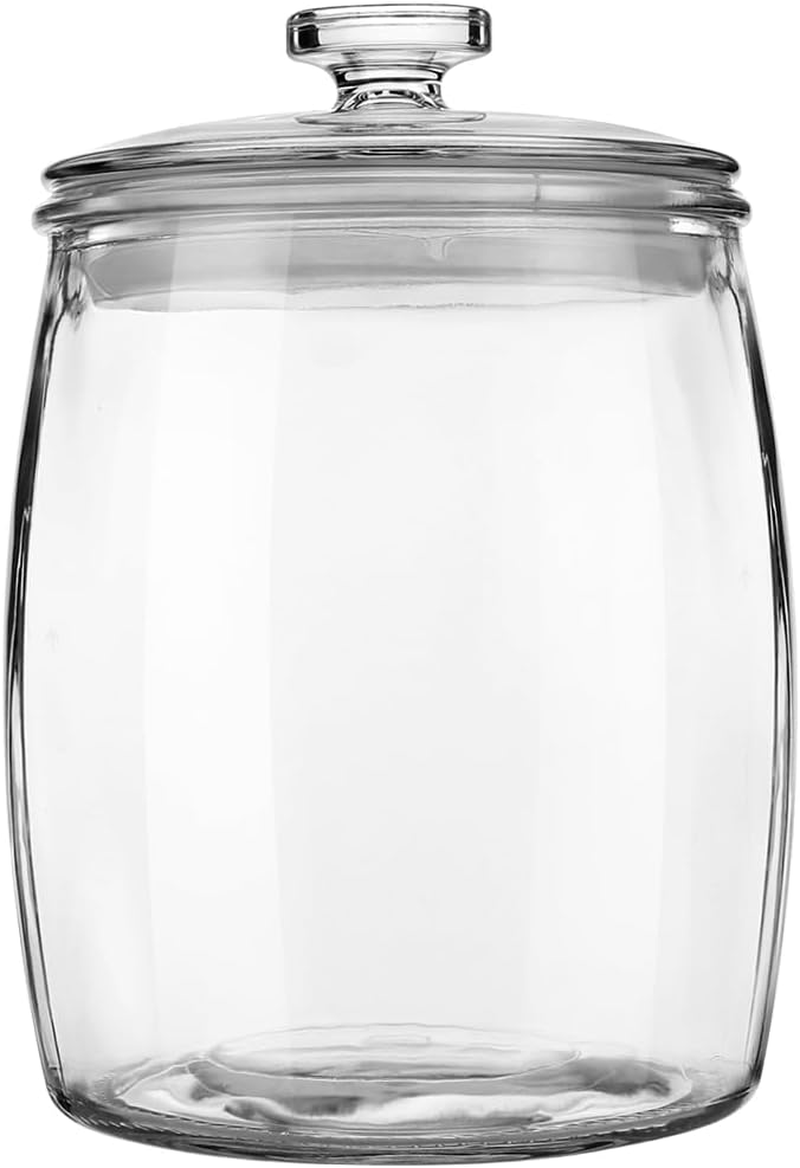 Folinstall Wide Mouth Apothecary Jar with Lid, 0.5 Gallon Glass Jar for Kitchen Storage and Laundry Room Organization, 72 Oz Clear Glass Container for Cookie, Candy, Sugar, Flour, Nuts image number 3