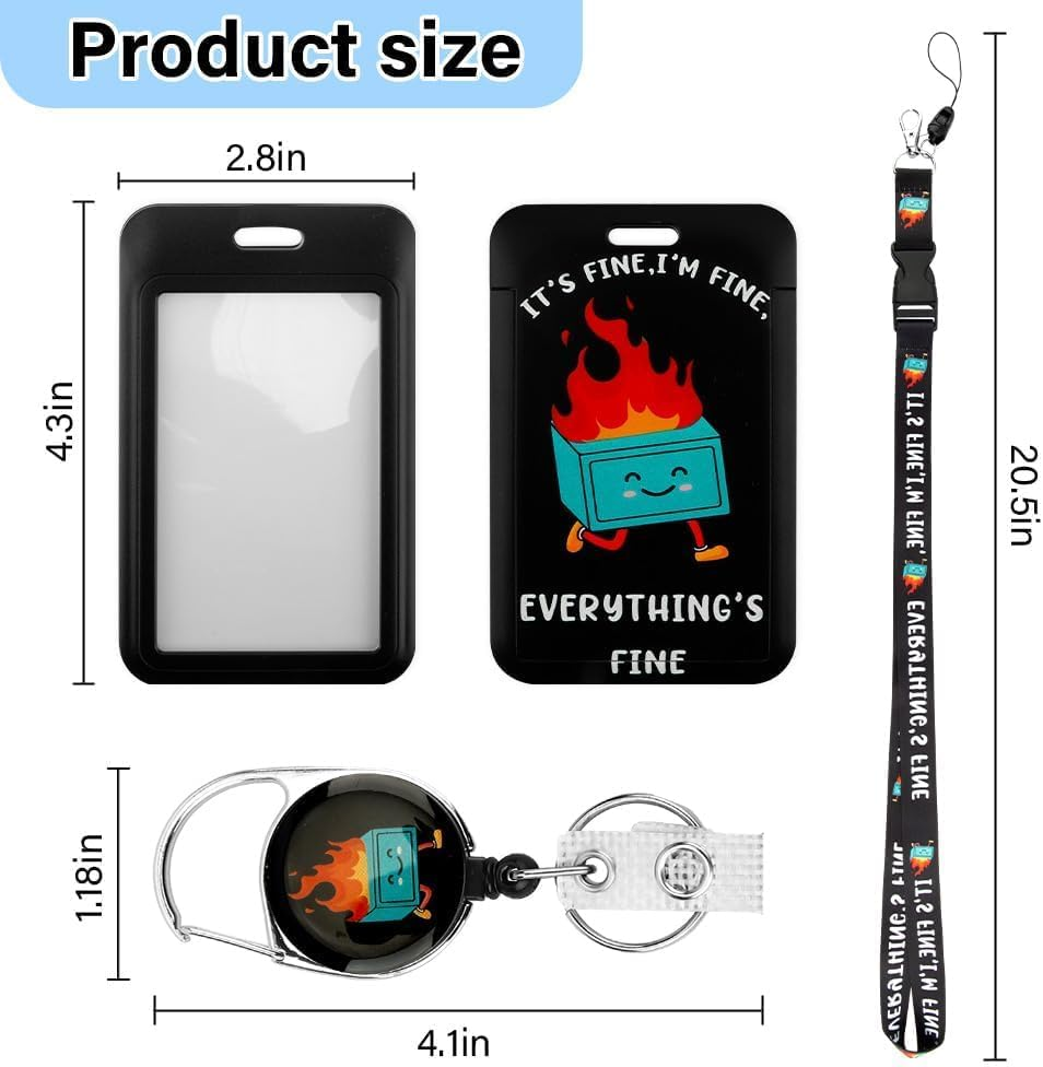 Badge Holder Heavy Duty Badge Lanyards for Women Men Badge Holder with Clip Lanyards for Id