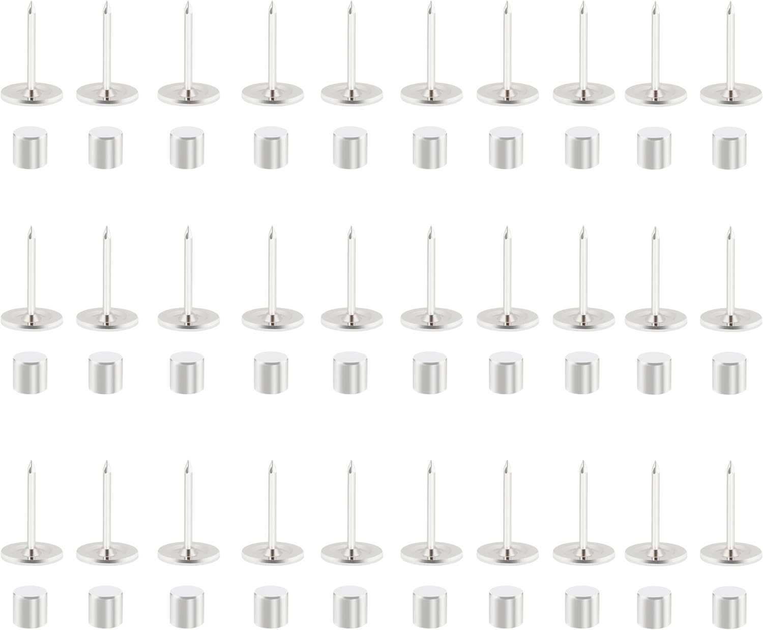 30 Sets Magnetic Push Pins, Metal Thumb Tacks for Poster Hanger, Magnetic Pushpins for Wall Bulletin Board Cork Board