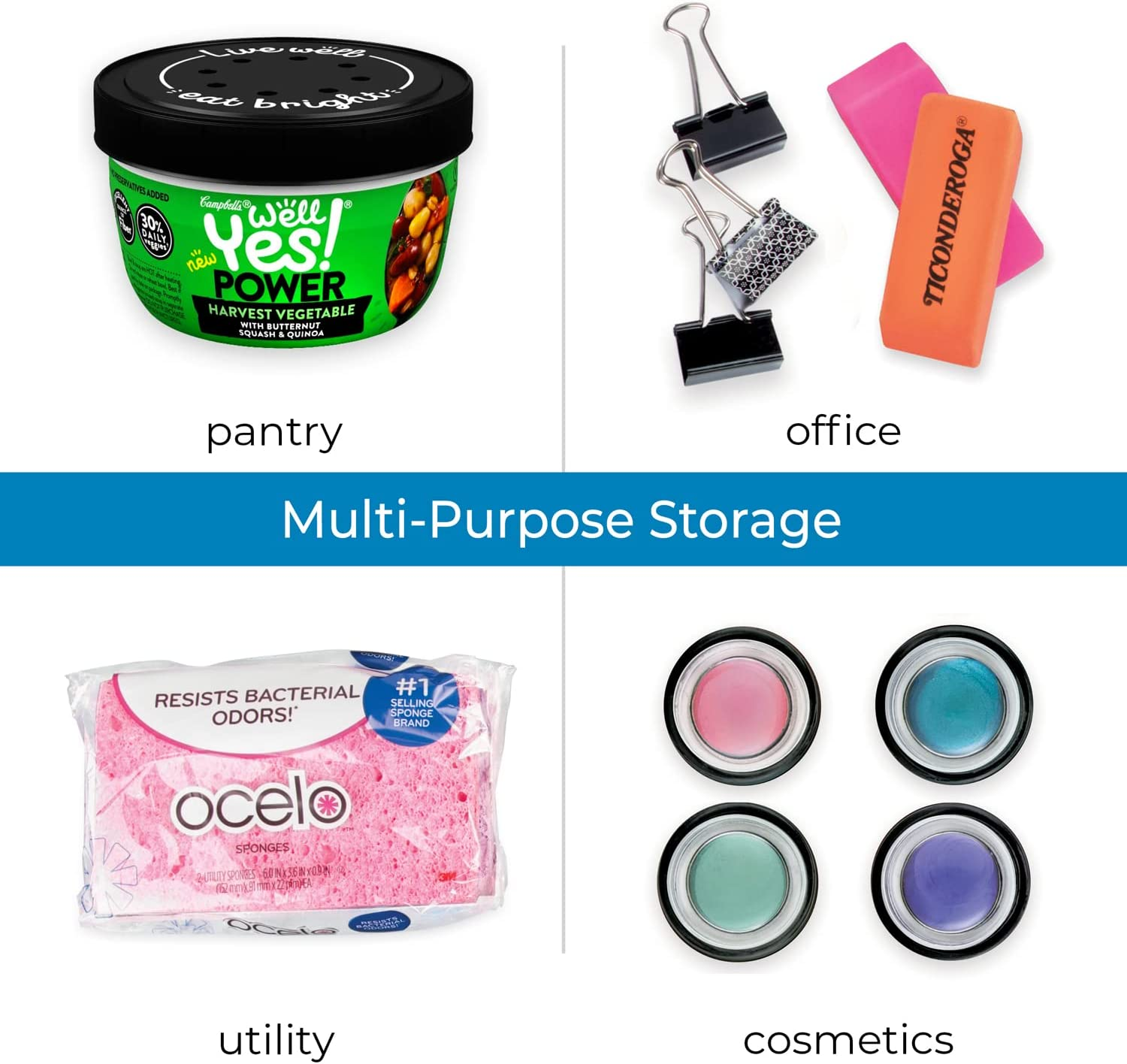 Interdesign Linus Spice Packet Organizer Bin for Kitchen Pantry, Cabinet, Countertops - Clear