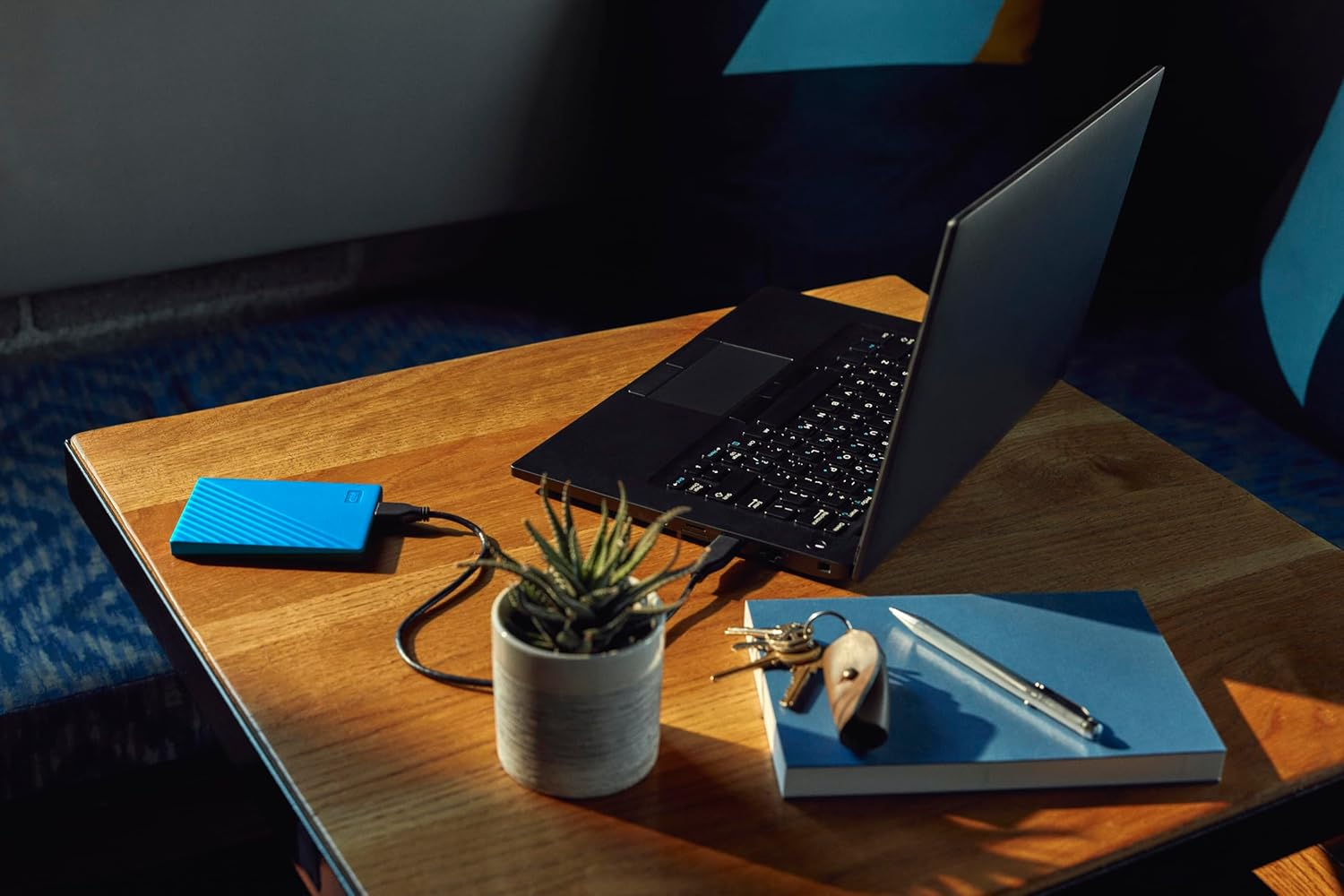 WD 6TB My Passport, Portable External Hard Drive, Blue, Backup Software with Defense against Ransomware, and Password Protection, USB 3.1/USB 3.0 Compatible - WDBR9S0060BBL-WESN image number 5