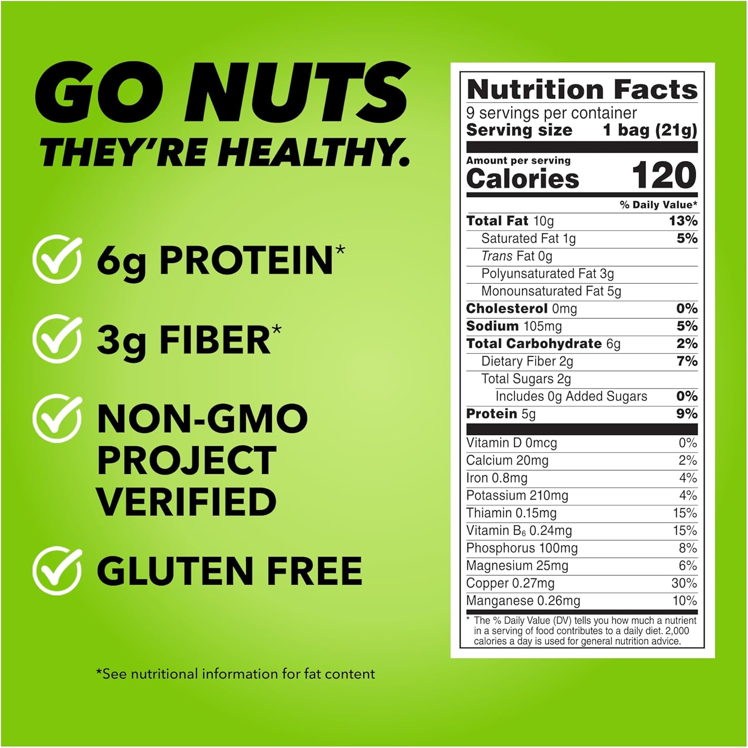 Wonderful Pistachios; No Shells, Roasted & Salted Nuts, Pack of 9 (0.75 Ounce Bags); Protein Powered; Gluten Free; On-The Go-Snack image number 5
