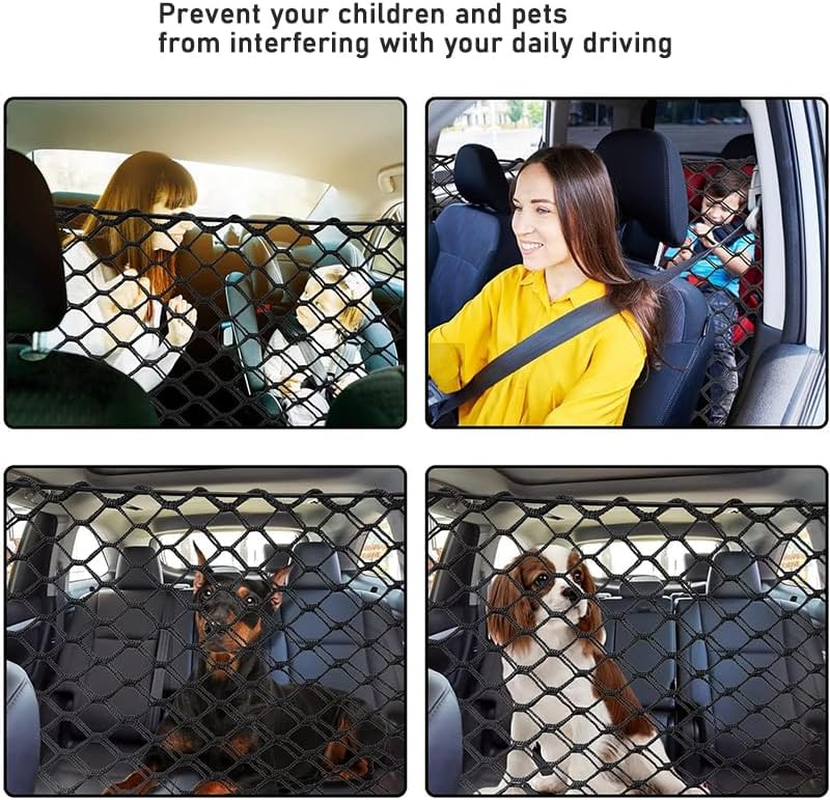 Dog Car Net Barrier for Suv,Pet Car Divider Back Seat Barrier Net,Dog Car Net Barrier,Pet Dog Net Vehicle Barriers,Dual-Layer Pet Barrier Net for Trucks, SUV, Vans, Car Net Organizer Storage Bag image number 4