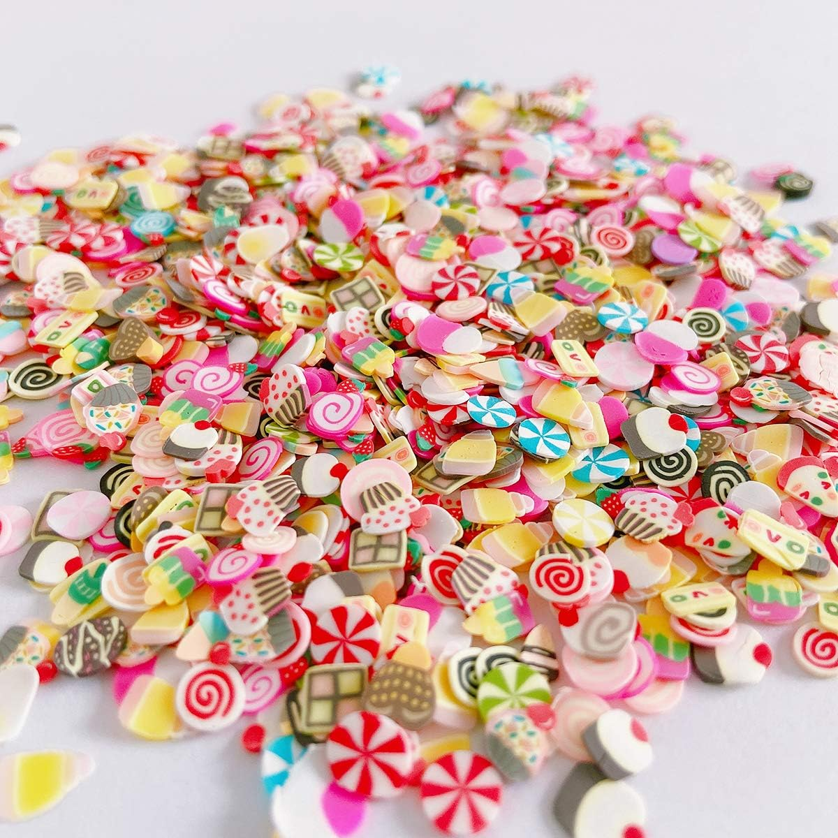 3000 PCS 3D Polymer Slices DIY Nail Art Slime Supplies Charms Slime Making Kit Decoration Arts Crafts(Cake Slices) image number 1