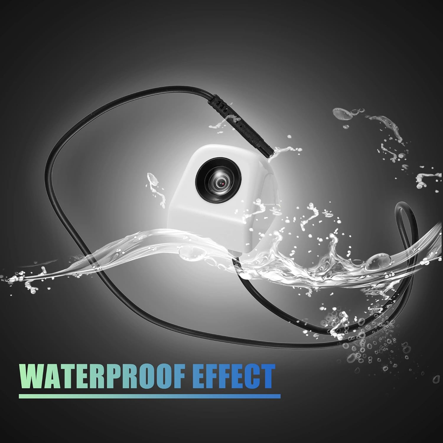 X AUTOHAUX Car 12V Rear View Back up Camera Rear Park Assist Reverse Camera 170 Degree Wide View Angle Rear View Camera White