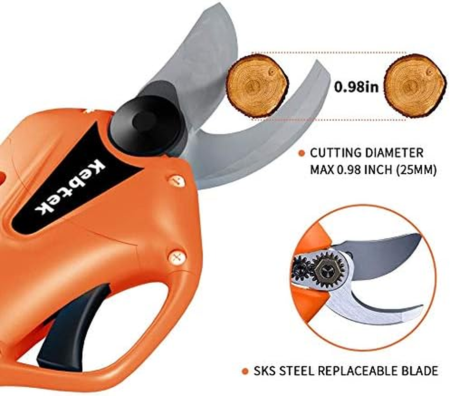 Kebtek Replacement 25MM Blade for YDN-B007 Electric Pruning Shears, SK5 High Carbon Steel Max Cutting Diameter 25Mm image number 5