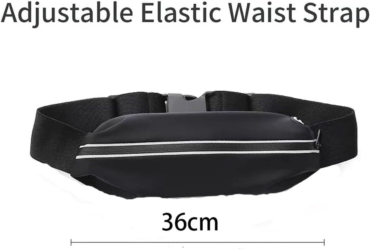Lianjia Running Belt with Waterproof Bounce，Adjustable Waterpro for Phone Holder Runners Belt, Slim and Money Belt for Women and Men Running Bag, Apply to Fitness, Hiking Traveling (Black image number 3