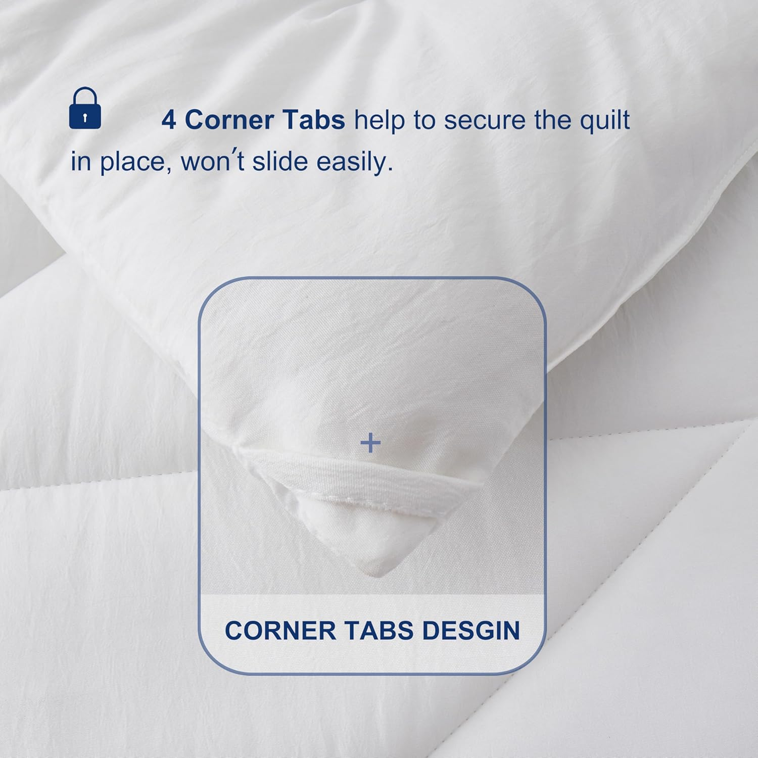 Mumullum 700GSM Warm Quilt Queen Size, Ultra Soft Fluffy Winter Bedding Breathable Premium Fiber Filling Quilt for Home Bedroom image number 4