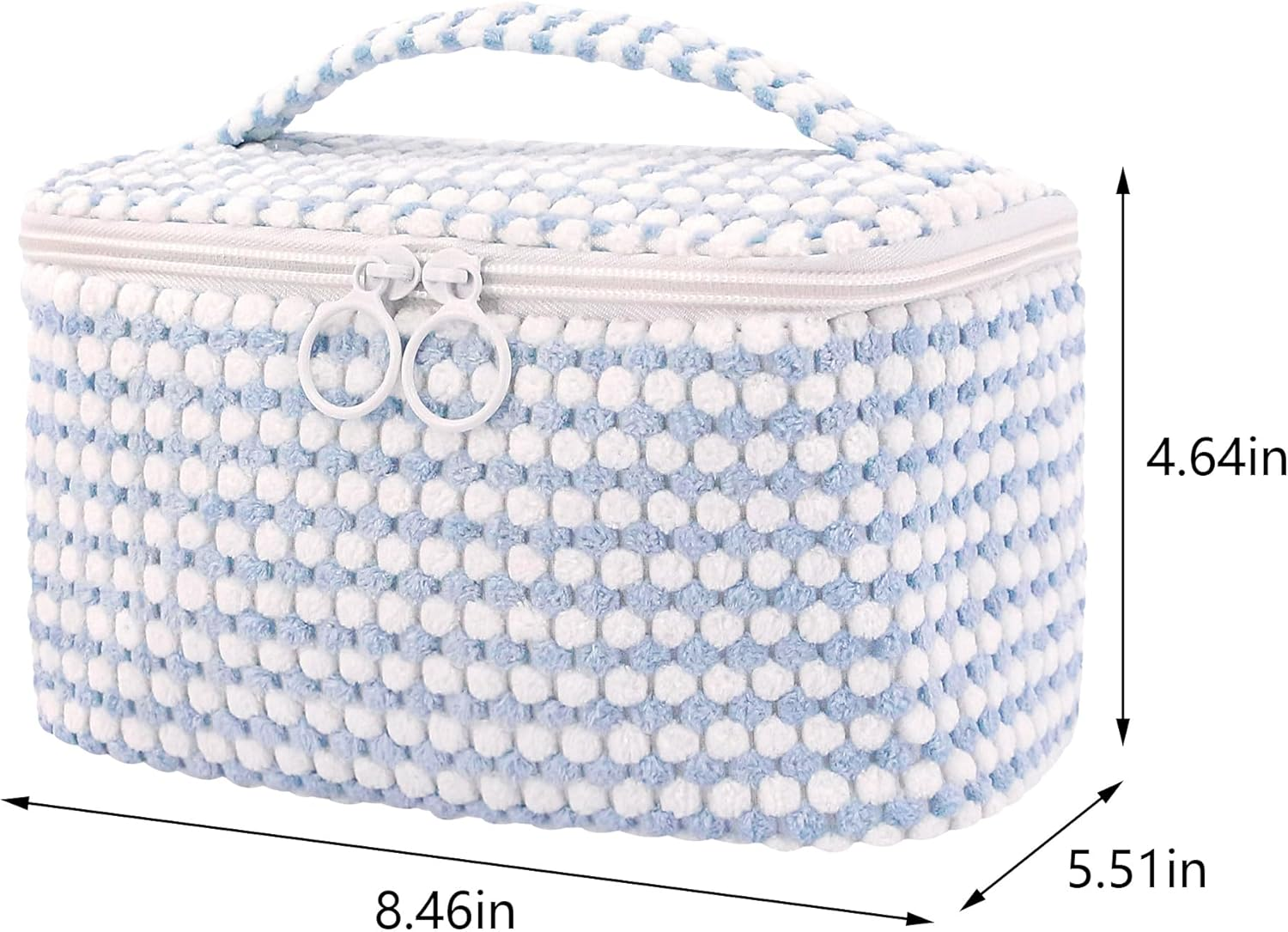 DDPOND Double Layer Cosmetic Bag Large Capacity Storage Bag Travel Toiletry Bag Organizer Portable Makeup Bag with Handle