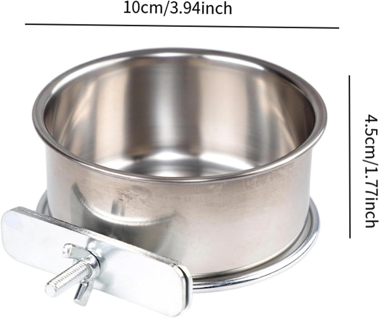 Jinhxofs Feeding Bowl for Birds Stainless Steel with Fastening Safe and Stable Easy to Clean for Budgies Parrots and Small Birds, Diameter 10Cm image number 5