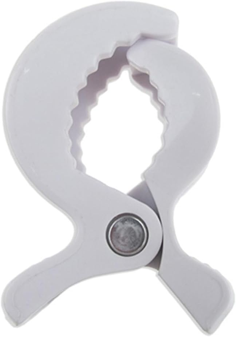 Cuicanfla Mosquito Net Clips, Sun Shade to Canopy, 6 Pcs Stroller Pegs Clips, Universal Buggy Pram Pegs to Hooks Muslin and Toys,Pram Toy Holder, Car Seat Cover Clips,Nursing Cover Clip,Universal Fit - White image number 4