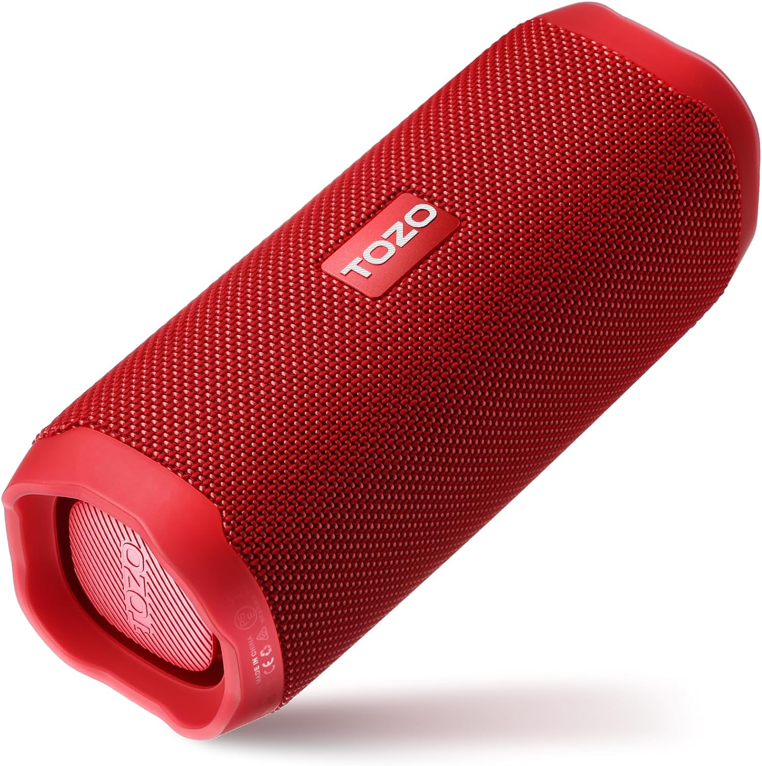 TOZO PA2 Bluetooth Speaker with Three EQ Modes, 25H Playback, Supported Calls, Waterproof Portable Wireless Speaker with Dual Dynamic Coil Drivers Stereo Sound Perfect for Home and Outdoors Red