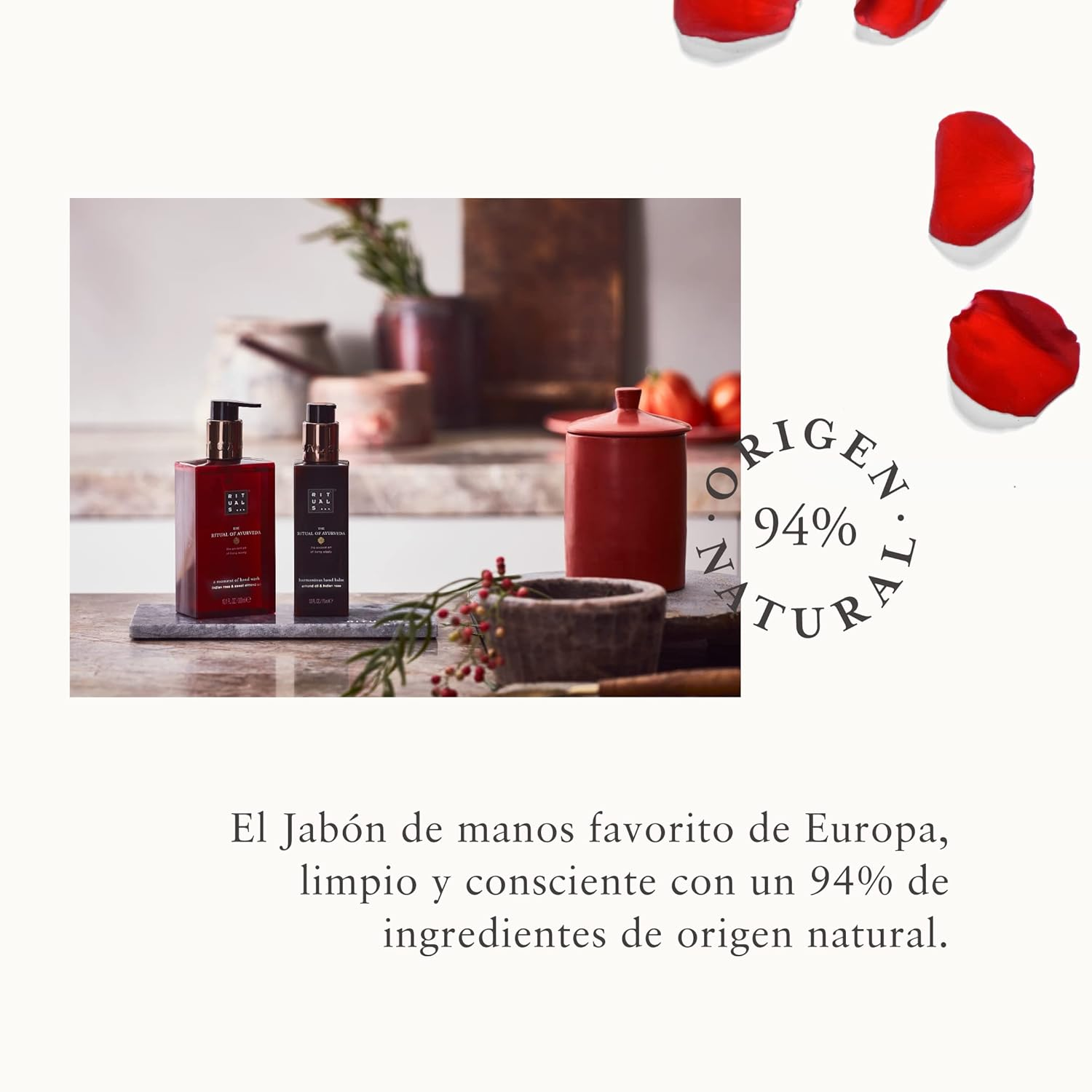 RITUALS the Ritual of Ayurveda Hand Soap 300Ml - with Indian Rose & Sweet Almond Oil - Soothing & Nourishing Properties