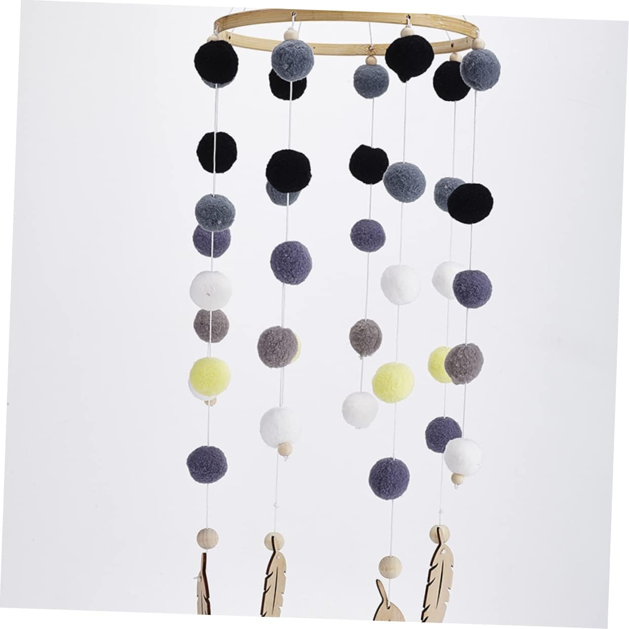 Hairball String Pendant Wall Hanging Decor Grey Adorable Livingroom Hangings Wall Ornament for Home Shop for Cottagecore Decor image number 3