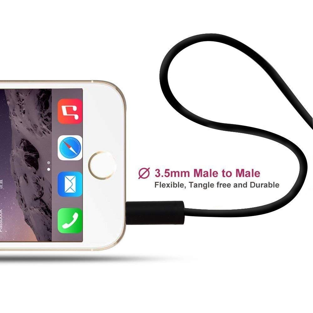 EARLA TEC Replacement Audio Cable Cord Wire with in Line Microphone and Control for Beats by Dr Dre Headphones Solo Studio Pro Detox Wireless Mixr Executive Pill(Black) image number 2