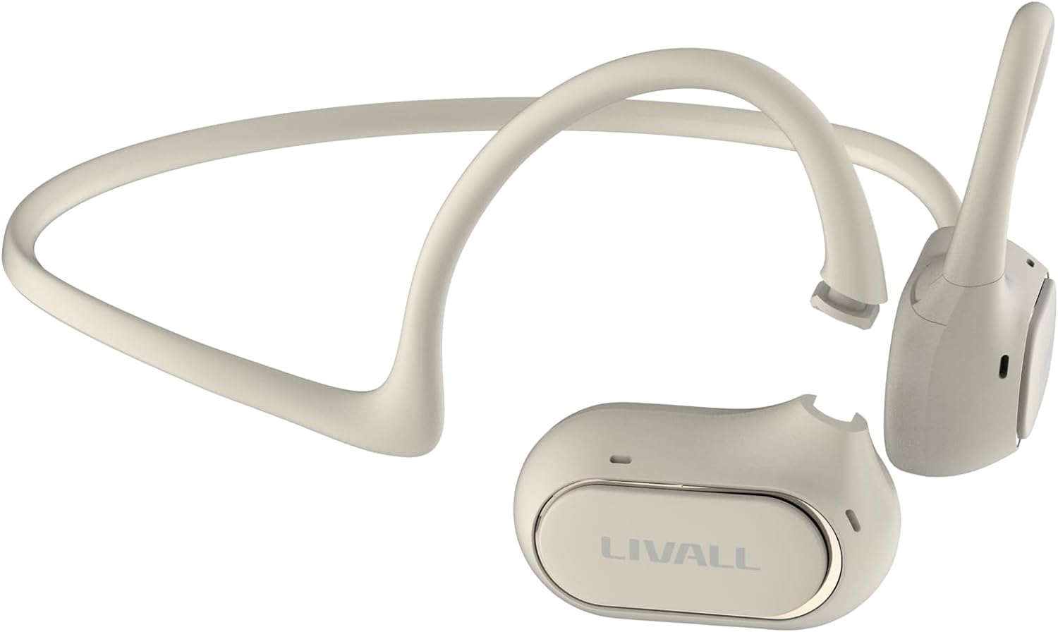 Livall LTS21 Pro - Open-Ear Headphones - Air Conduction Detachable Wireless Sport Earphones for Workouts and Running Built-In Mic for Music, Phone Call, Lightweight Safer and Comfort (Space White) image number 3