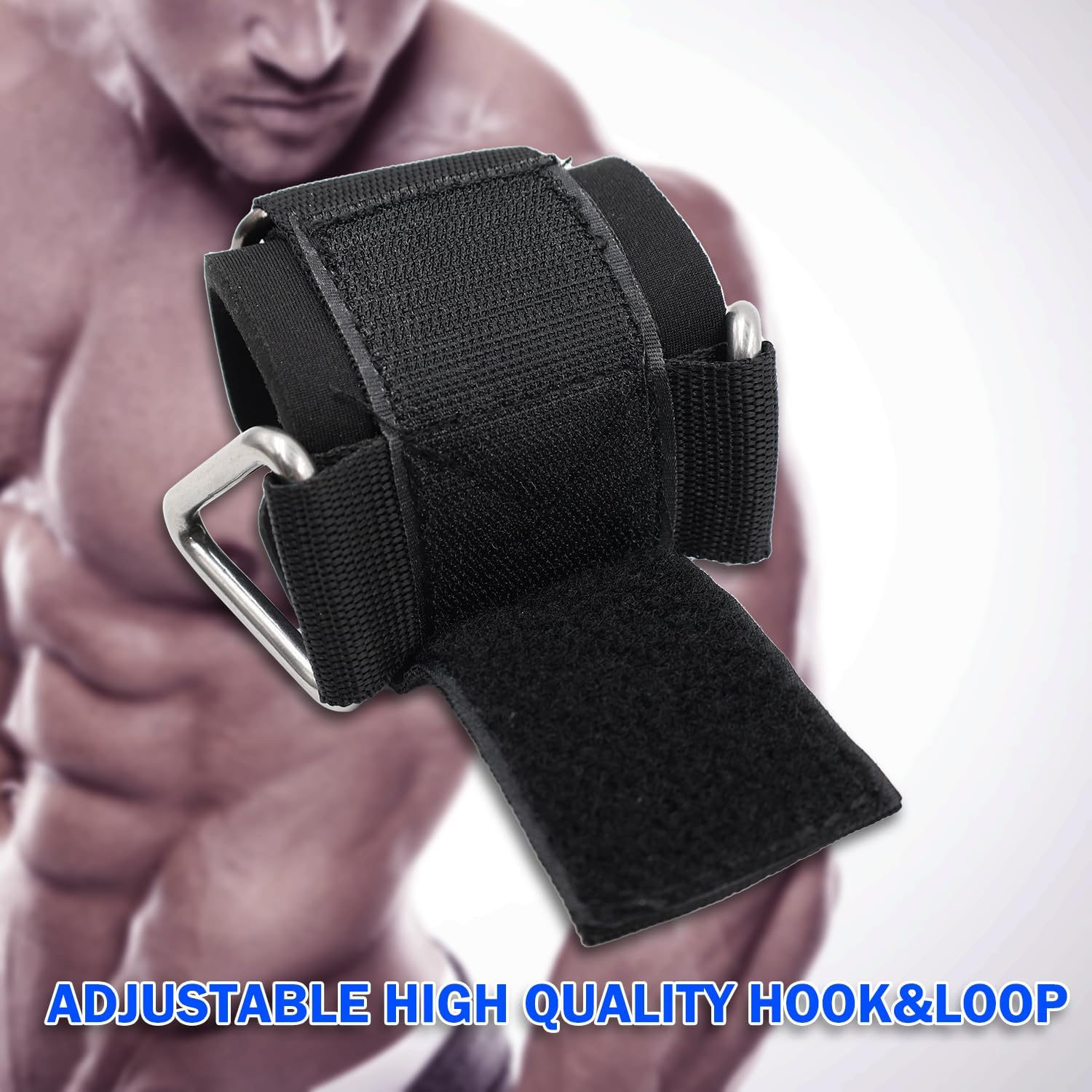 Lights Mountain Adjustable Wrist Cuffs Neoprene Padded Straps for Cable Machines Strength Training Equipment image number 7