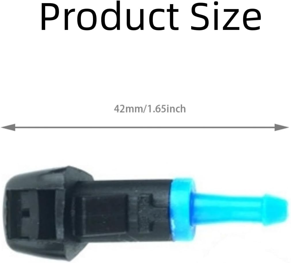 2Pcs Car Front Windshield Wiper Washer Nozzles,Water Jet Wiper Sprinkler for Jeep Patriot Kompass MK1 2008-2016 (Blue) - Blue image number 4