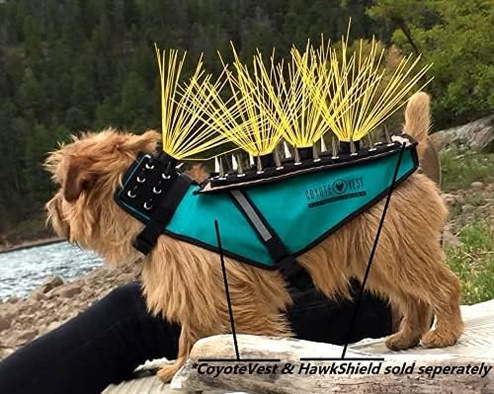 Coyotevest Coyotewhiskers Protection Nylon Bristles for Coyotevest or Spikevest Dog Harness Vest, Dog Accessories That Deter Coyote, Hawk and Raptor Attacks (Set of 4, Rainbow) image number 6