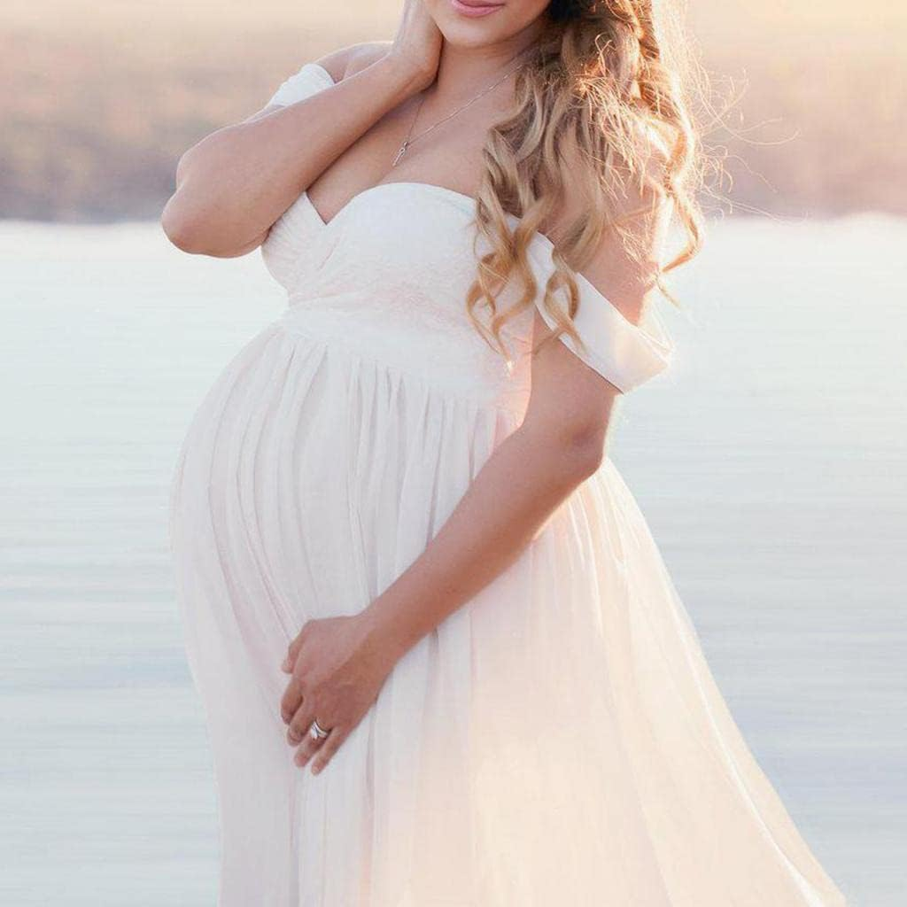 Elegant Off-Shoulder Maternity Dress for Special Occasions image number 5