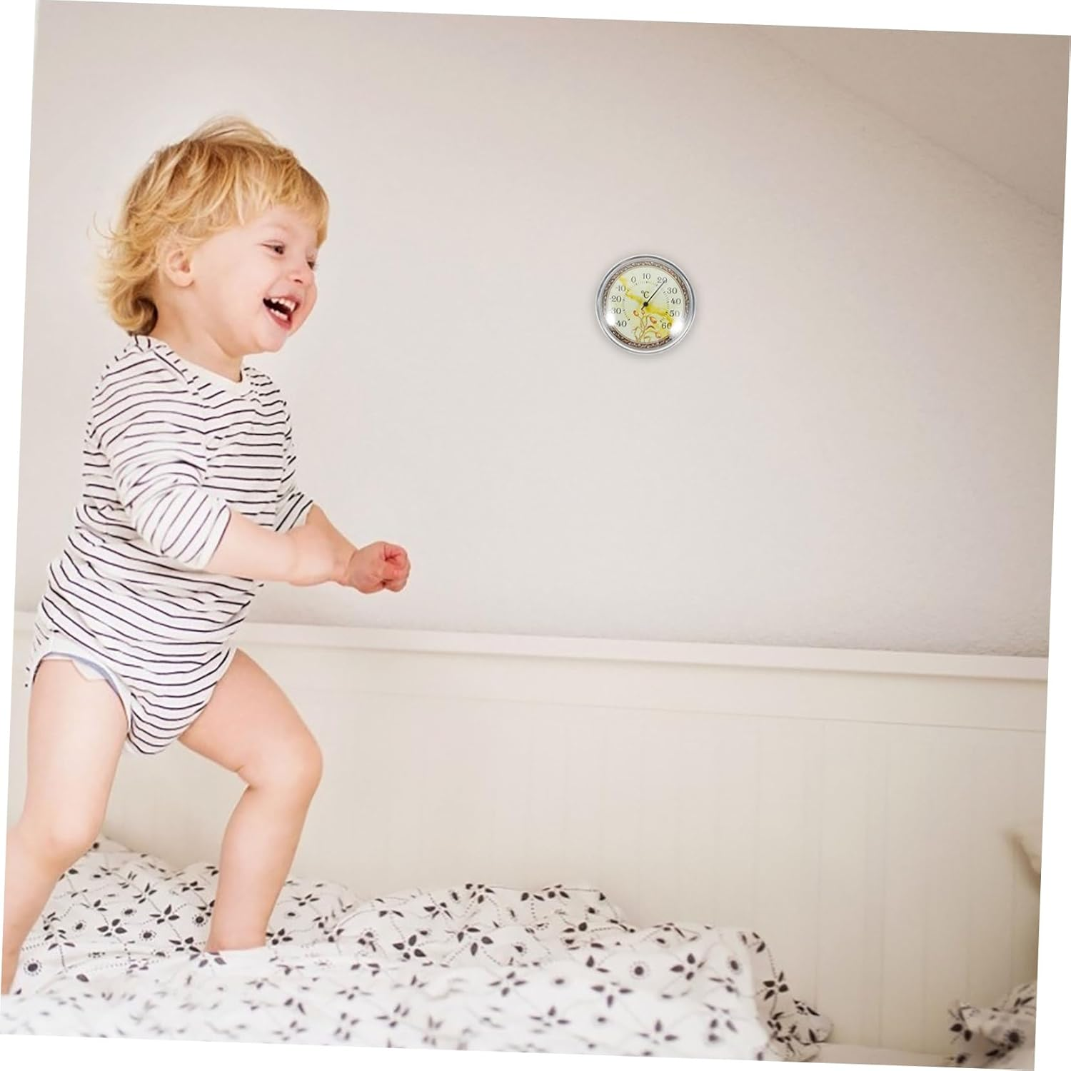 High Precision Wall-Mounted Indoor Thermometer with Tulip Design Lightweight and Temperature Gauge for Sauna Nursery and Home Use image number 6