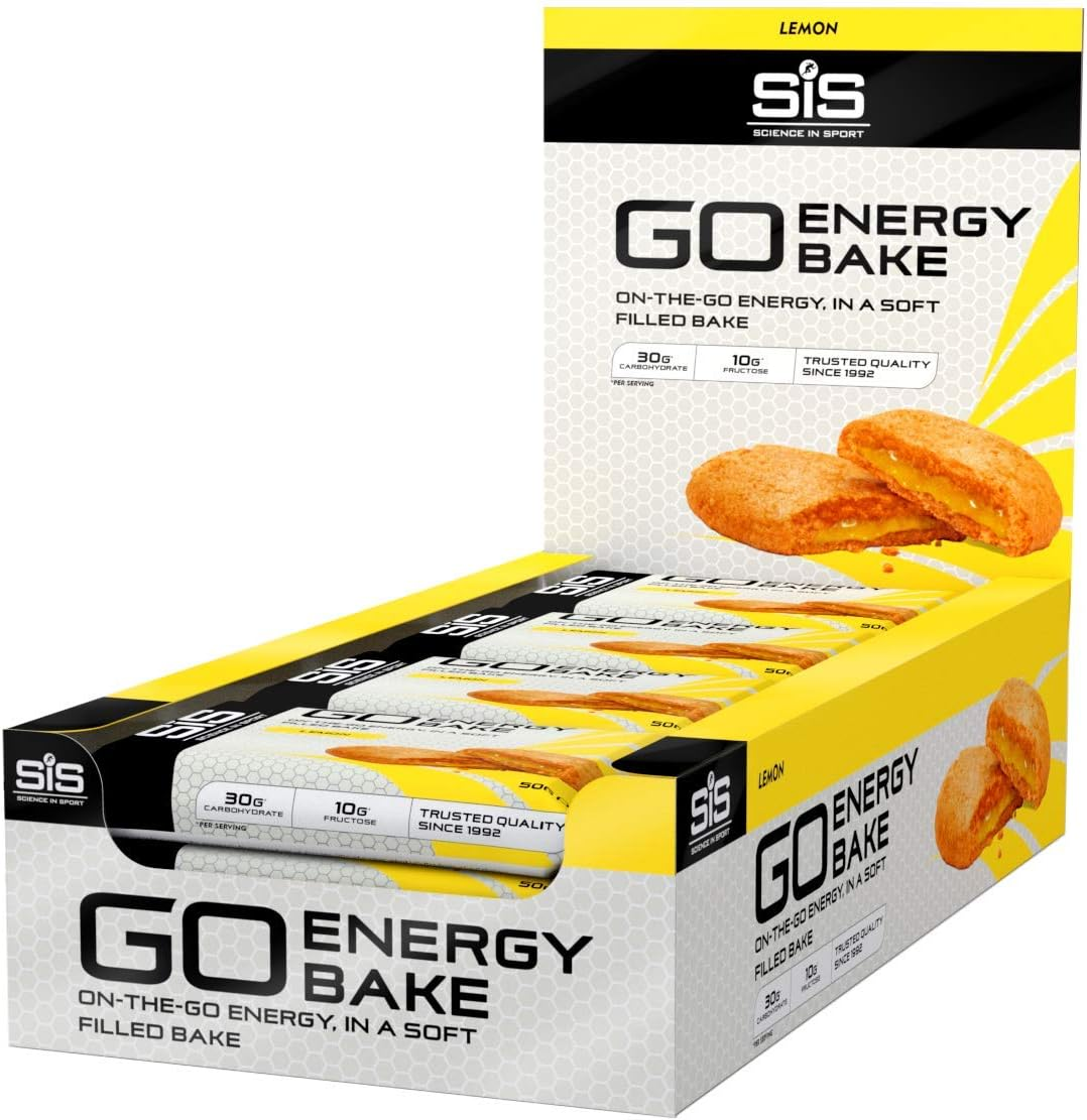 Science in Sport GO Energy Bakes, 30 G Carbs, High Carb Soft-Filled Baked Energy Snack, Strawberry Flavour, 12 Bars image number 1