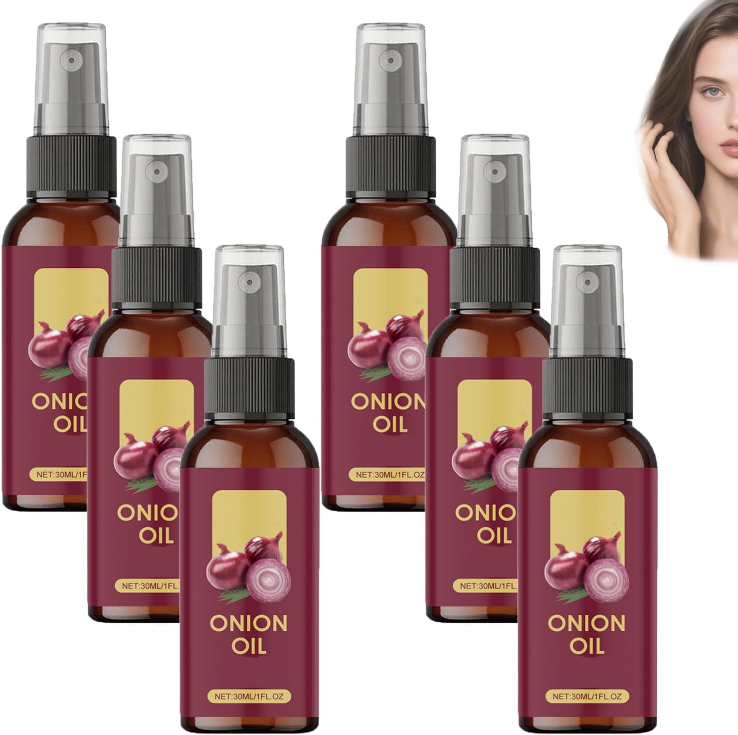 Organic Red Onion Essence Oil,Strengthening Red Onion Ha/Ir Oil,Fast Absorbing All Hair Types,Moisturizing Fast Absorbing Fors Soft,Smooth Hair for All Hair Types,For Men & Women (1 PCS)