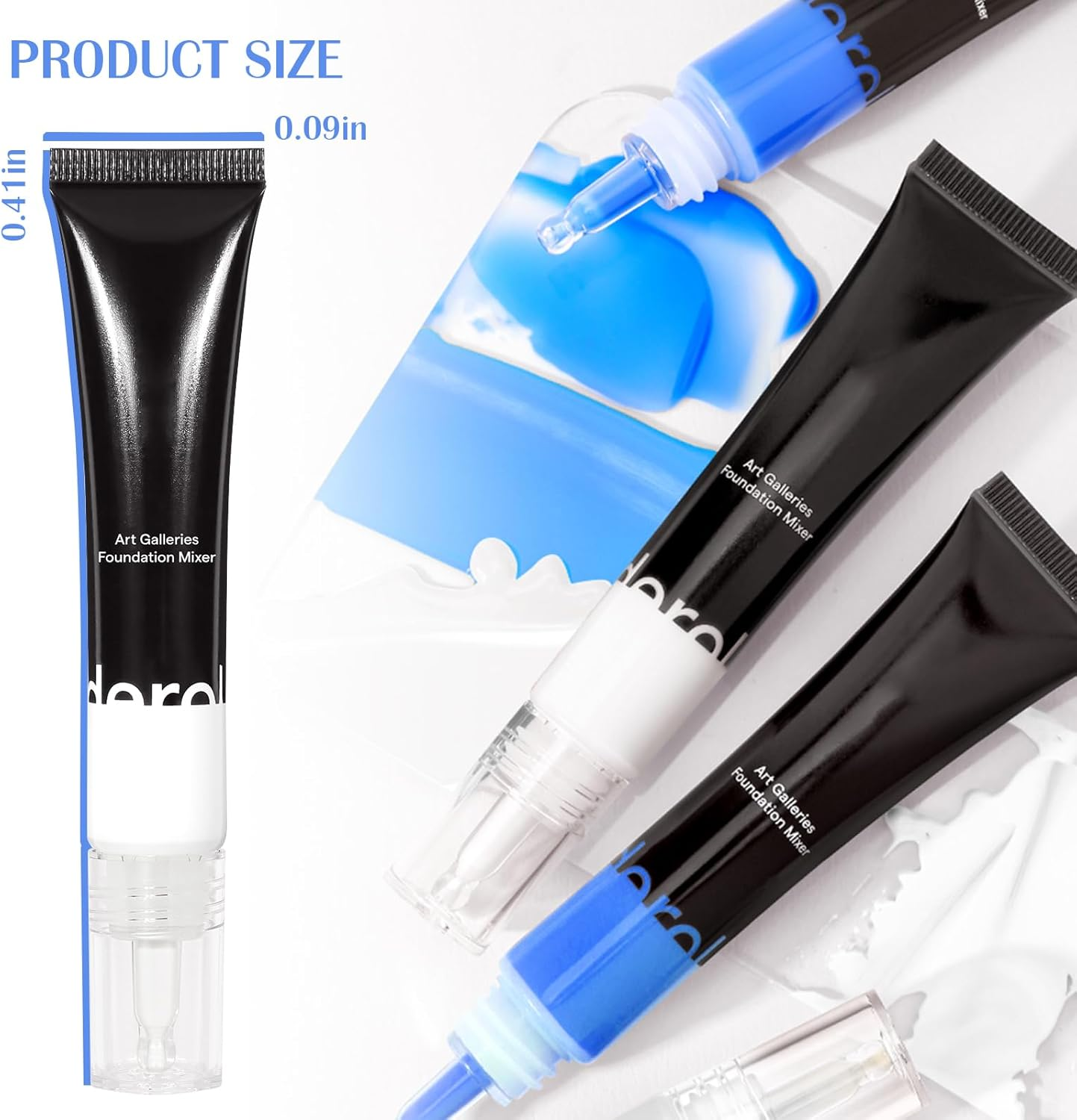 DAGEDA White Color Correct Foundation, Foundation Mixing Pigment for Adjusting Shade, Long Lasting Silky-Smooth Liquid Foundation, Light and Easy to Blend with Foundation, 0.67Oz image number 1