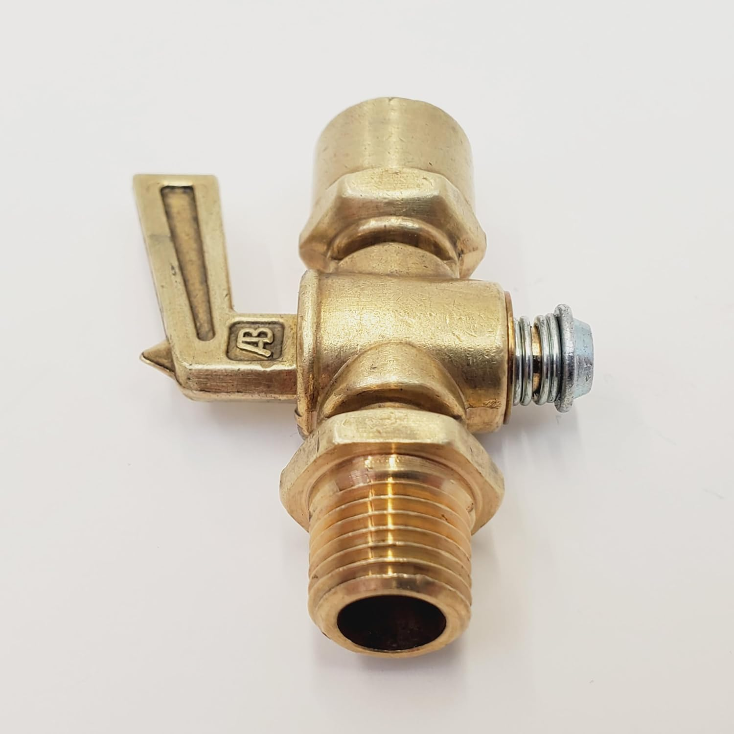 Motorcycle Lever Style Brass Petcock Fuel Stop Cock Gas Shut off Valve - 1/4 NPT - Chopper Bobber Cafe Racer Harley Honda Suzuki Yamaha Kawasaki Triumph Brat image number 4