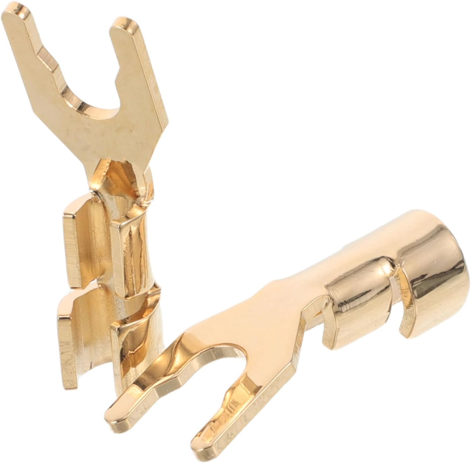 CHICAMPERA 2Pcs Plated Speaker Wire Connectors Hifi Banana Plugs Y Spade Audio Adapter for Home Theater Professional with Easy Installation and Precision Design