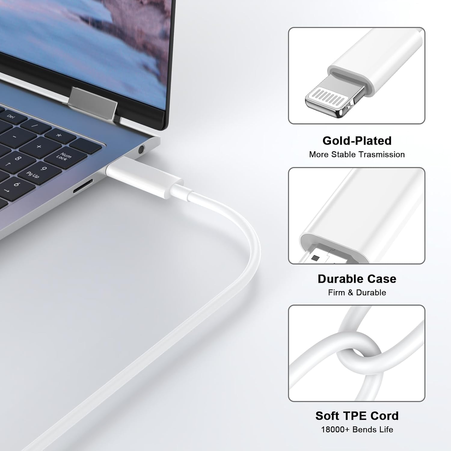 [Apple Mfi Certified] Apple Lightning to HDMI Cable Adapter for Iphone to TV, 1080P Lightning to Digital AV Adapter Sync Screen Connector for Iphone 14 13 12 11 Pro Max XS XR X to TV Projector Monitor image number 2