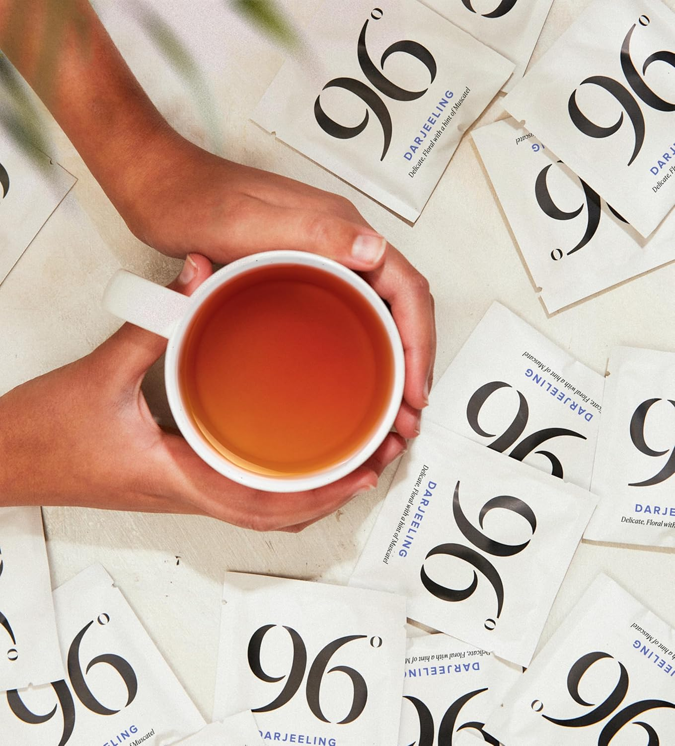 96&deg; Darjeeling Tea &ndash; 20 Pyramid Tea Bags, Delicate, Floral with a Hint of Muscatel Black Tea, Individually Wrapped Envelopes, Plant-Based Tea Bags with No Microplastics image number 5