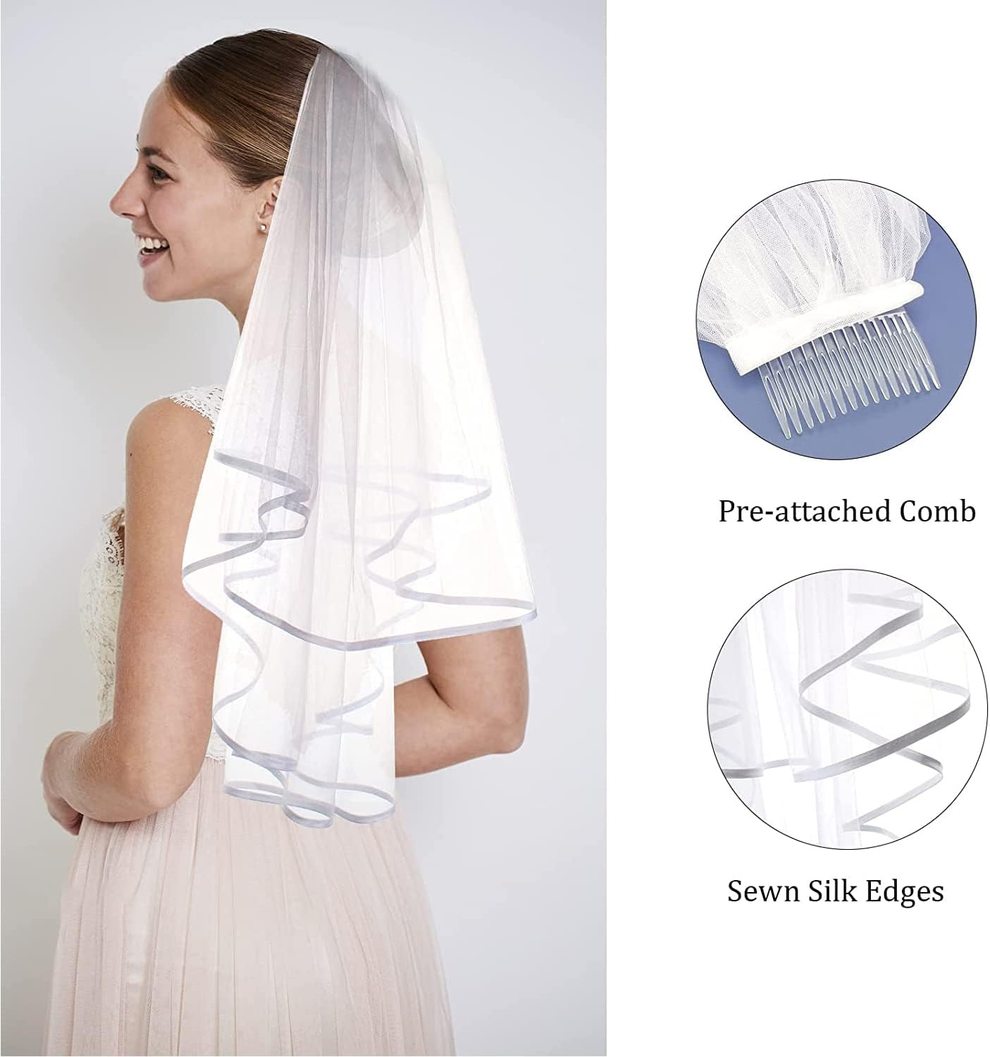 Bachelorette Party Bride to Be Decorations Kit with Bride to Sash & Silver Rhinestone Tiara & Veil, Bridal Shower Decorations Engagement Wedding Party Decorations image number 2