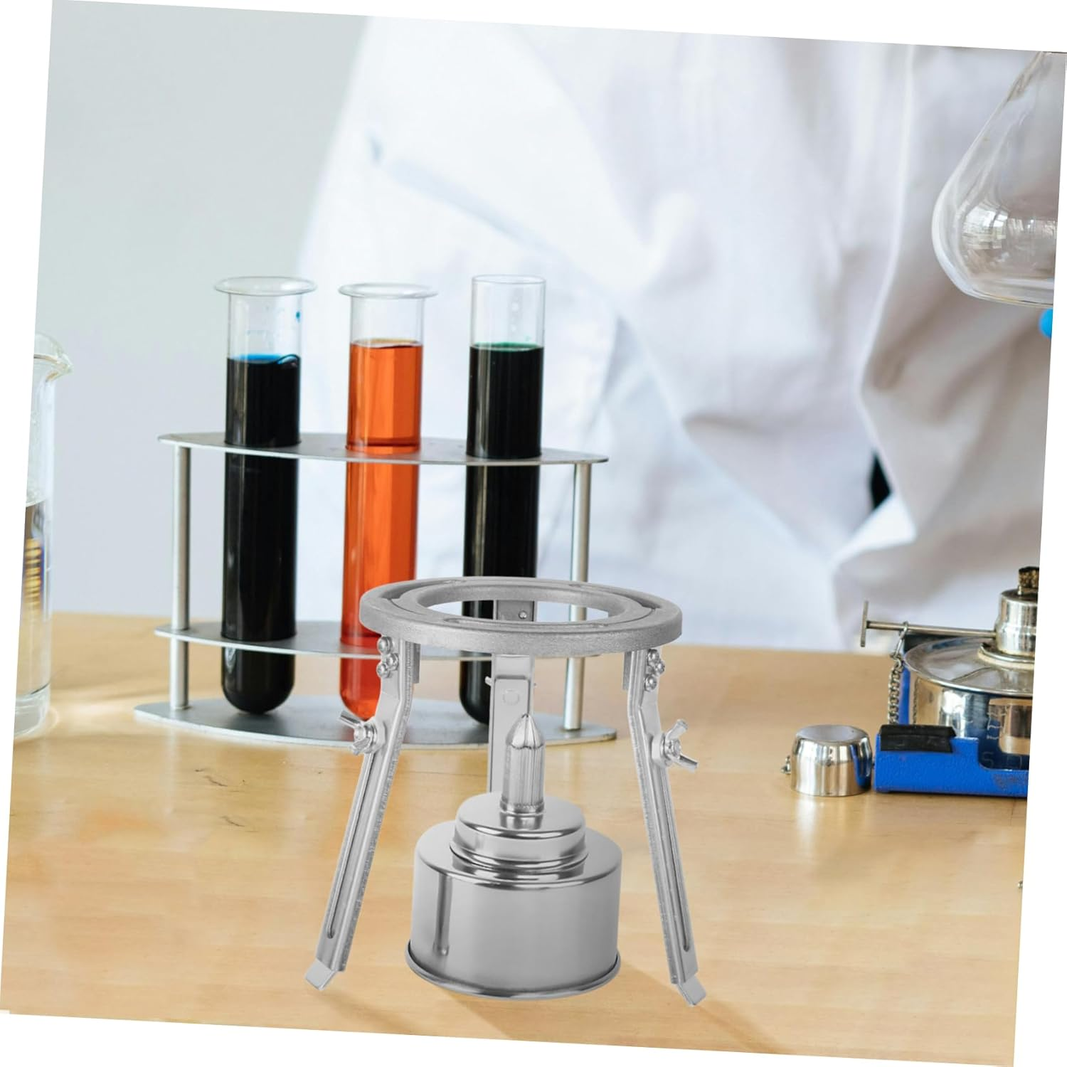 TIDTALEO Adjustable Tripod Stand for Detachable Laboratory Heating Support Safe Stable Design for Experiments for Schools Factories Medical Institutions image number 5