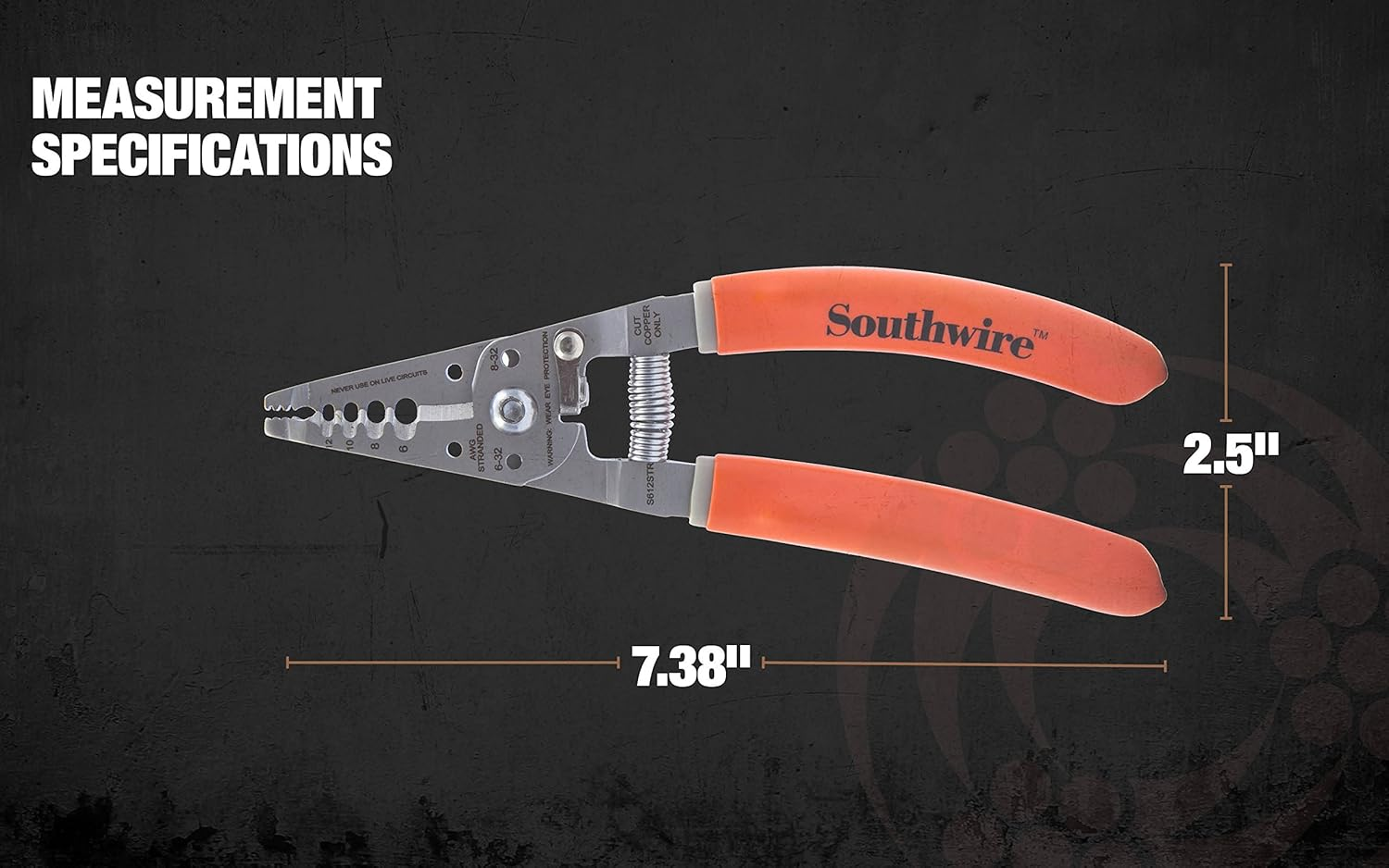 Southwire - 58277940 Tools & Equipment S612STR 4-10 AWG SOL & 6-12 AWG STR Ergonomic Handles Wire Stripper/Cutter image number 6