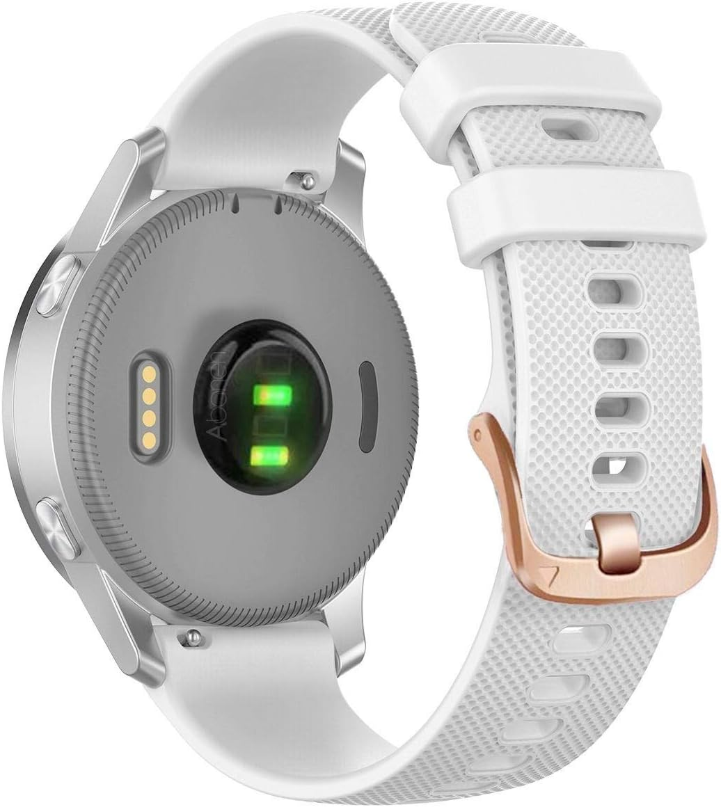 Abanen Silicone Watch Bands for Garmin Vivoactive 4S / Venu 2S / Venu 3S / Vivomove 3S, Soft Sport 18Mm Quick Release Waterproof Replacement Wristband Strap for Garmin Forerunner 255S/265S image number 2