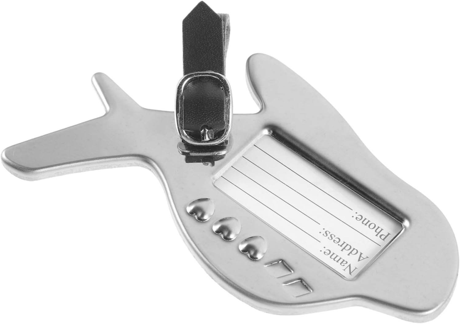 CHILDWEET Metal Suitcase Luggage Tag Airplane Shape Travel Bag Id Tag for Suitcase image number 2