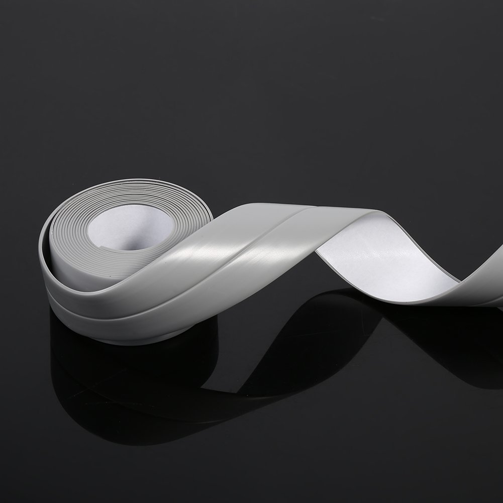 Wall Caulk Strip Self Adhesive Kitchen Caulk Tape and Bathroom Wall Sealing Tape Caulk Sealer PVC Edge Guard Anti-Scratch Wall Decoration Grey, 22Mm X 3.2M image number 5