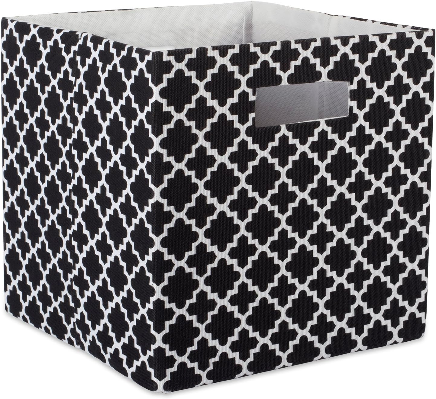 DII Hard Sided Collapsible Fabric Storage Container for Nursery, Offices, & Home Organization, (13X13X13) - Lattice Rust
