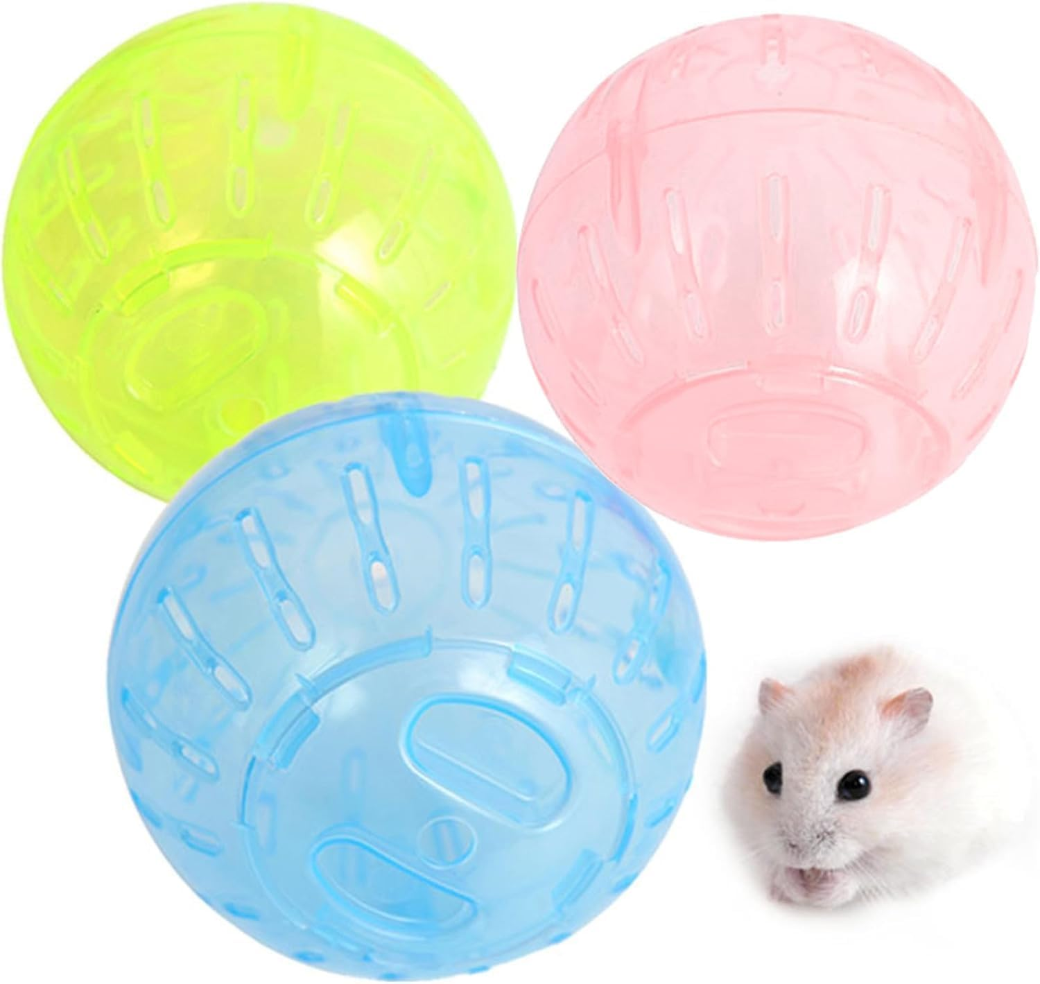 Silent Exercise Ball Toys Plastic Spinner Hamster Running for Sugar Gliders Small Mice Gerbils Hamster Exercise Ball, Small Animal Exercise Wheels (10Cm) image number 5