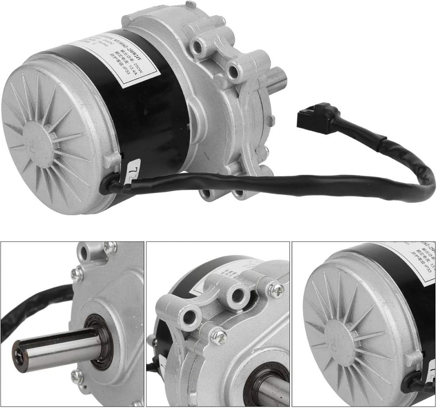 Brush Motor, Wear Resistant Electric Wheelchairs Brush Motor, Professional 75R/Min 24V250W My1016Z for Unite Electric Wheelchairs Accessory Electric Scooter image number 2